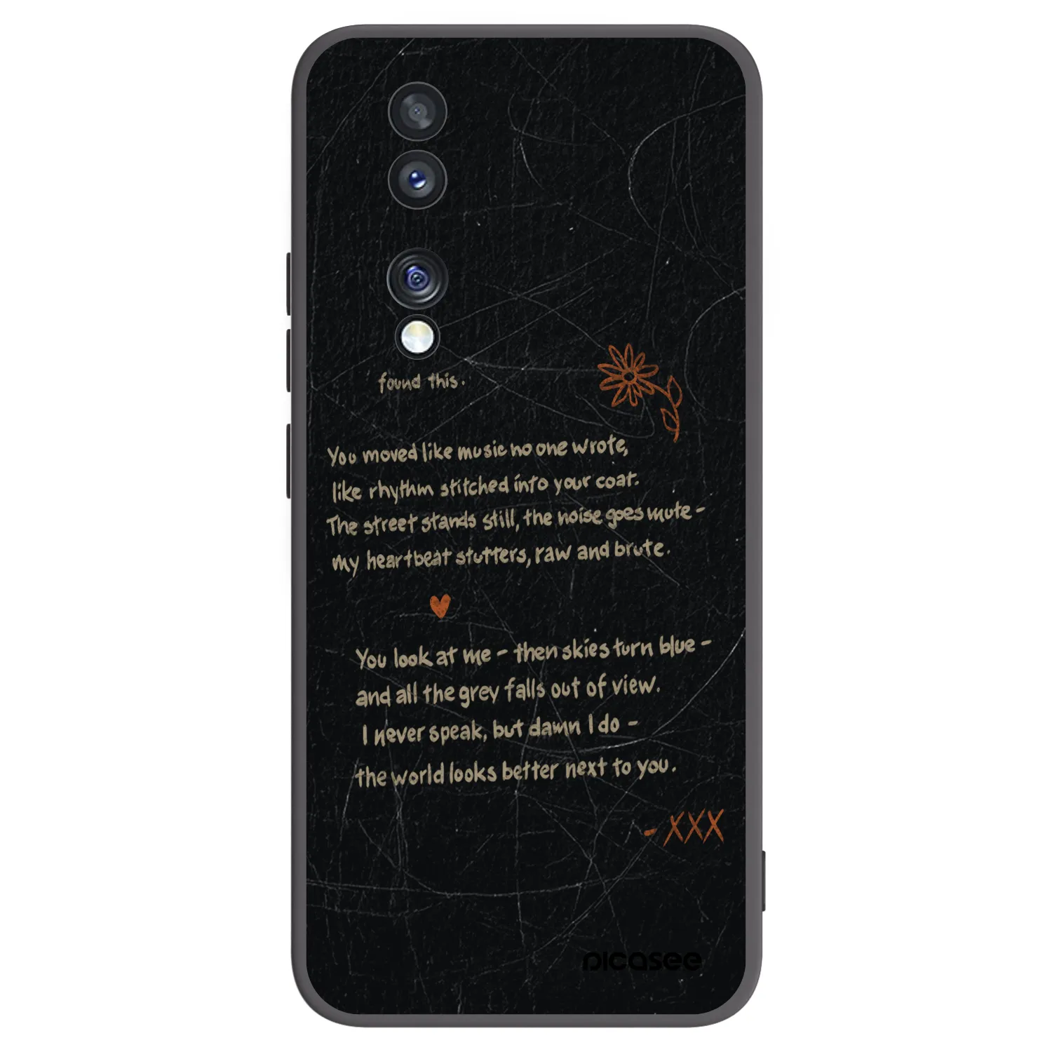 Picasee Honor 70 Hülle - Schwarzes Silikon - POET