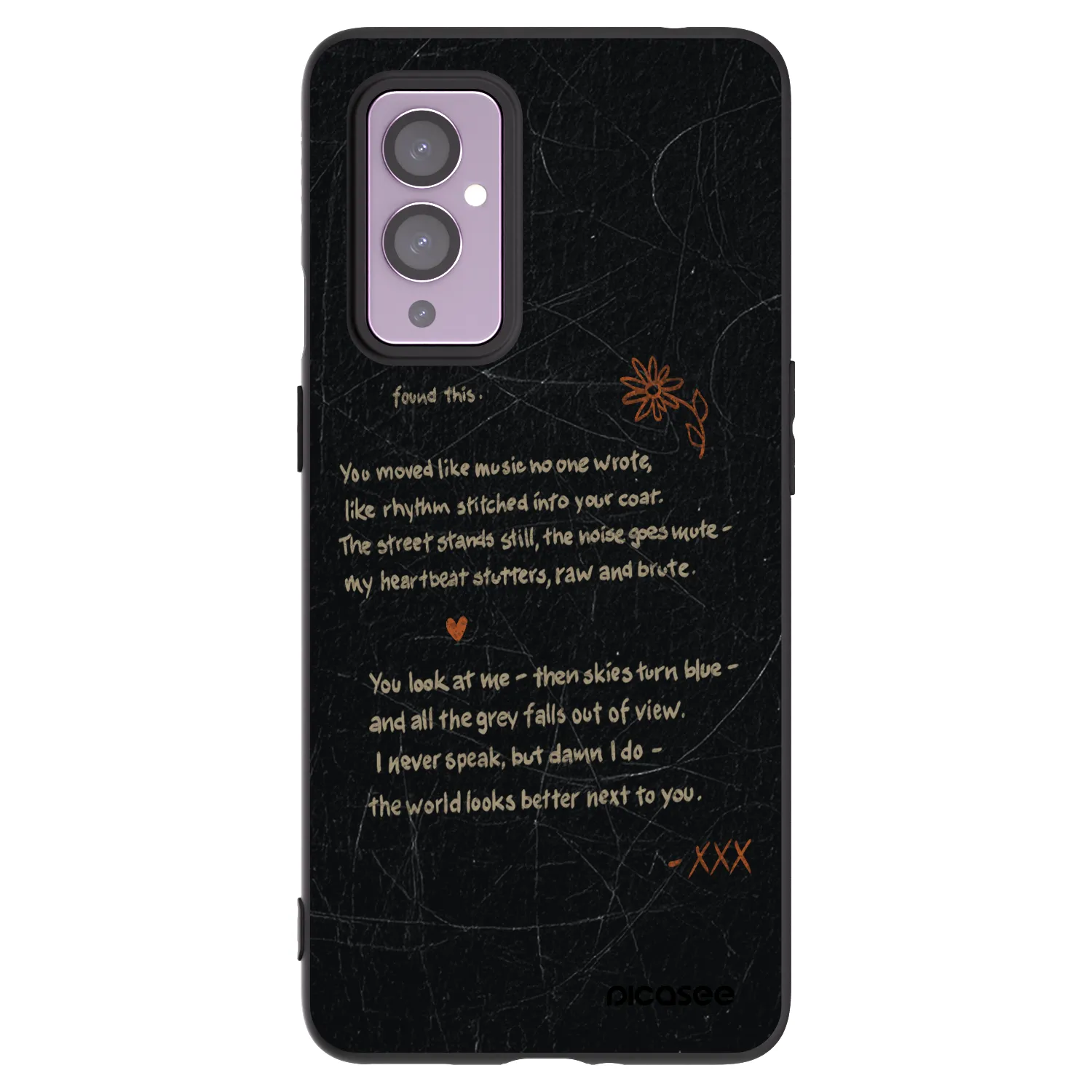 Picasee OnePlus 9 Hülle - Schwarzes Silikon - POET