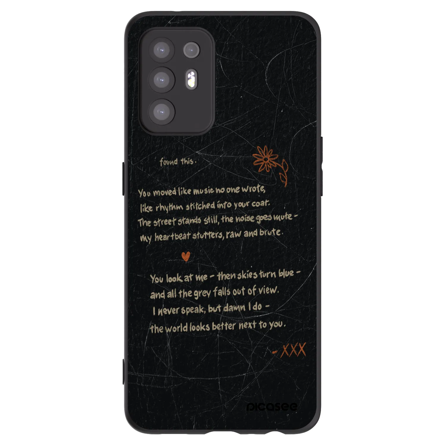 Picasee OPPO A94 5G Hülle - Schwarzes Silikon - POET