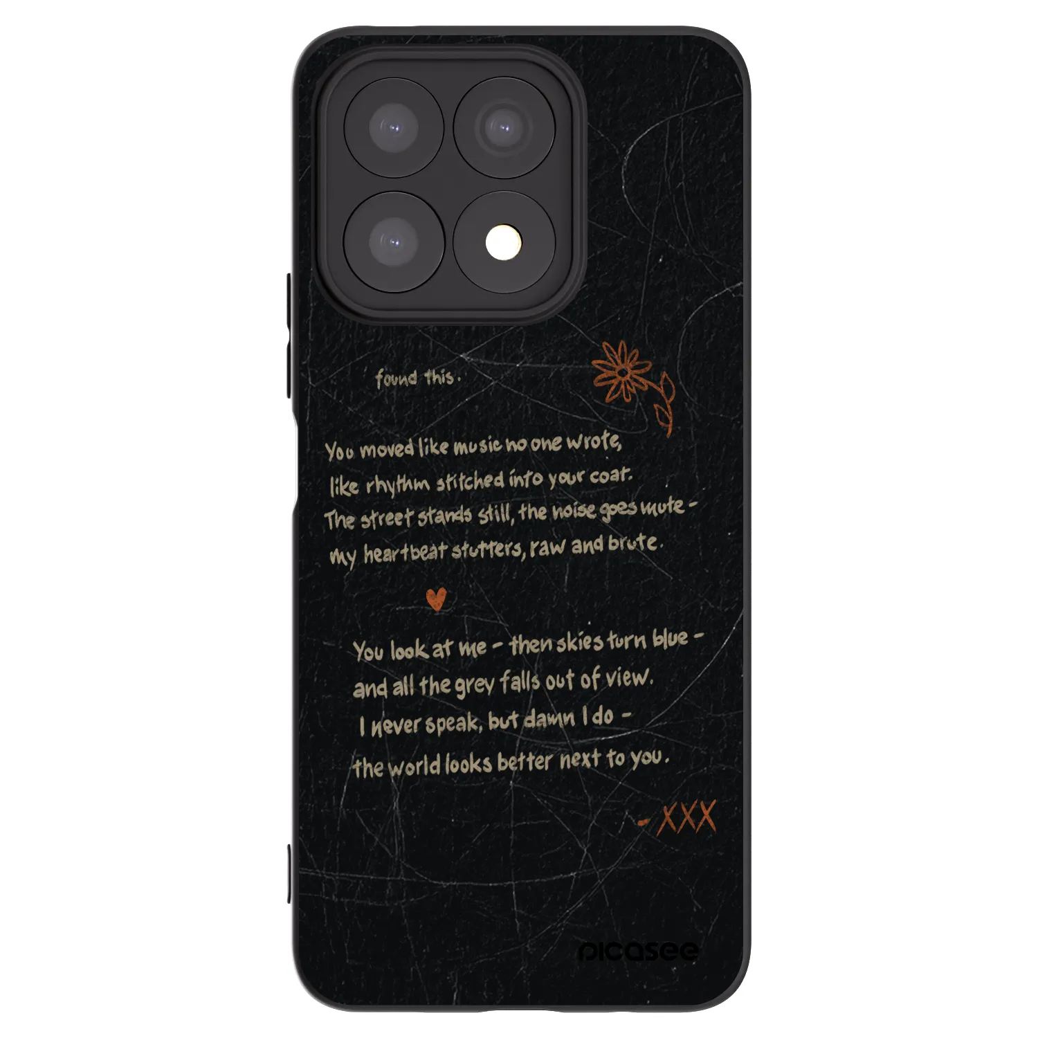 Picasee Honor X8a Hülle - Schwarzes Silikon - POET