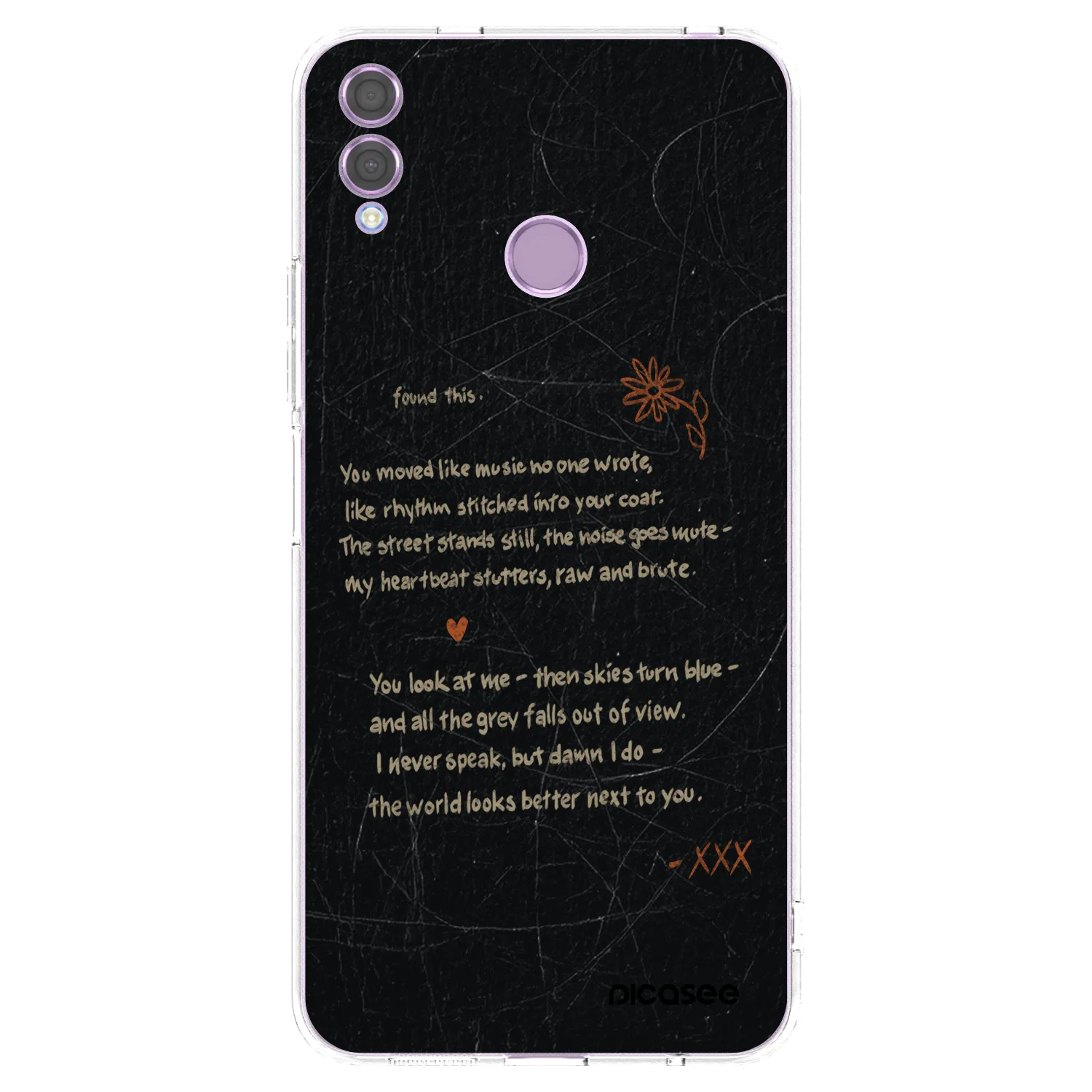 Picasee Honor 8X Hülle - Transparentes Silikon - POET