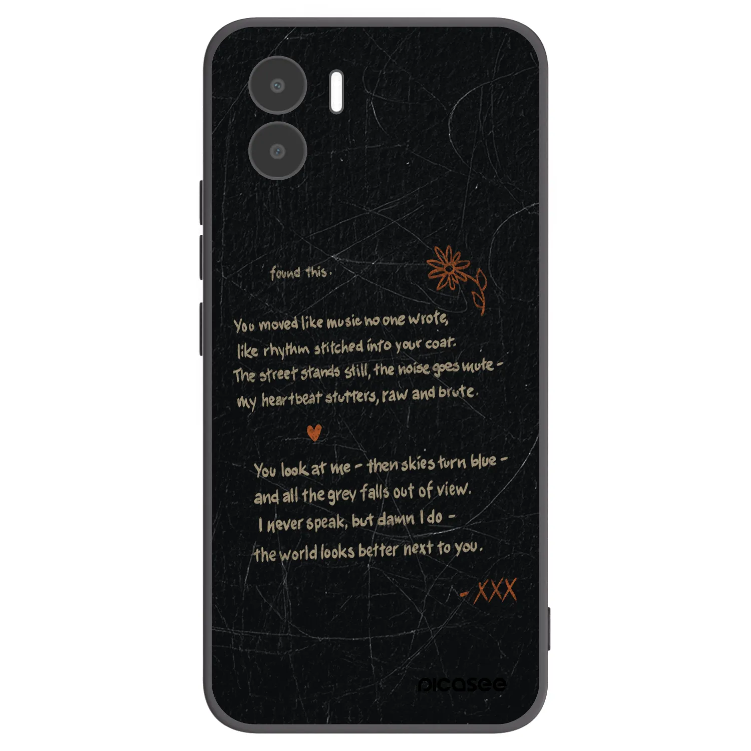 Picasee Xiaomi Redmi A2 Hülle - Schwarzes Silikon - POET