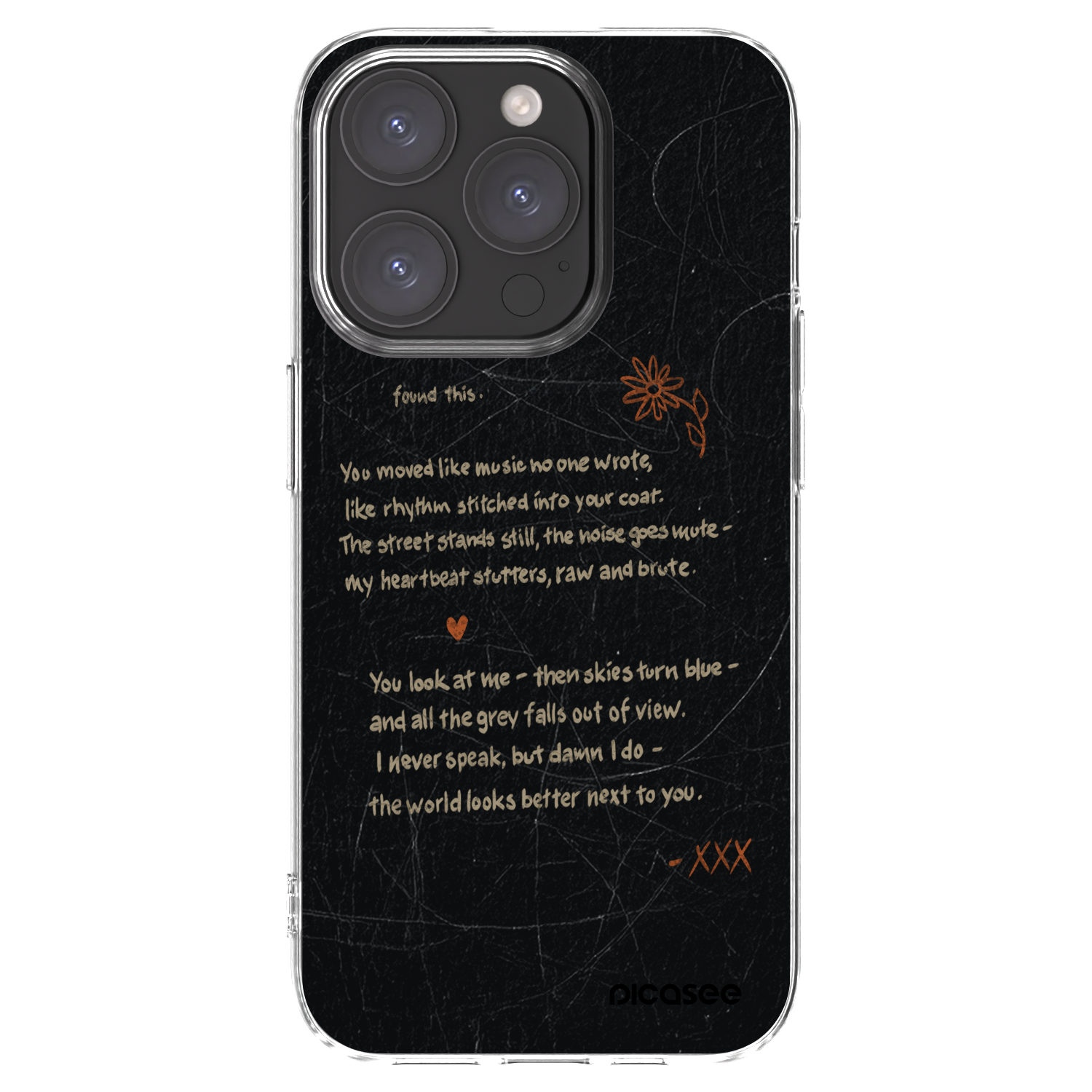 Picasee Apple iPhone 15 Pro Hülle - Transparentes Silikon - POET