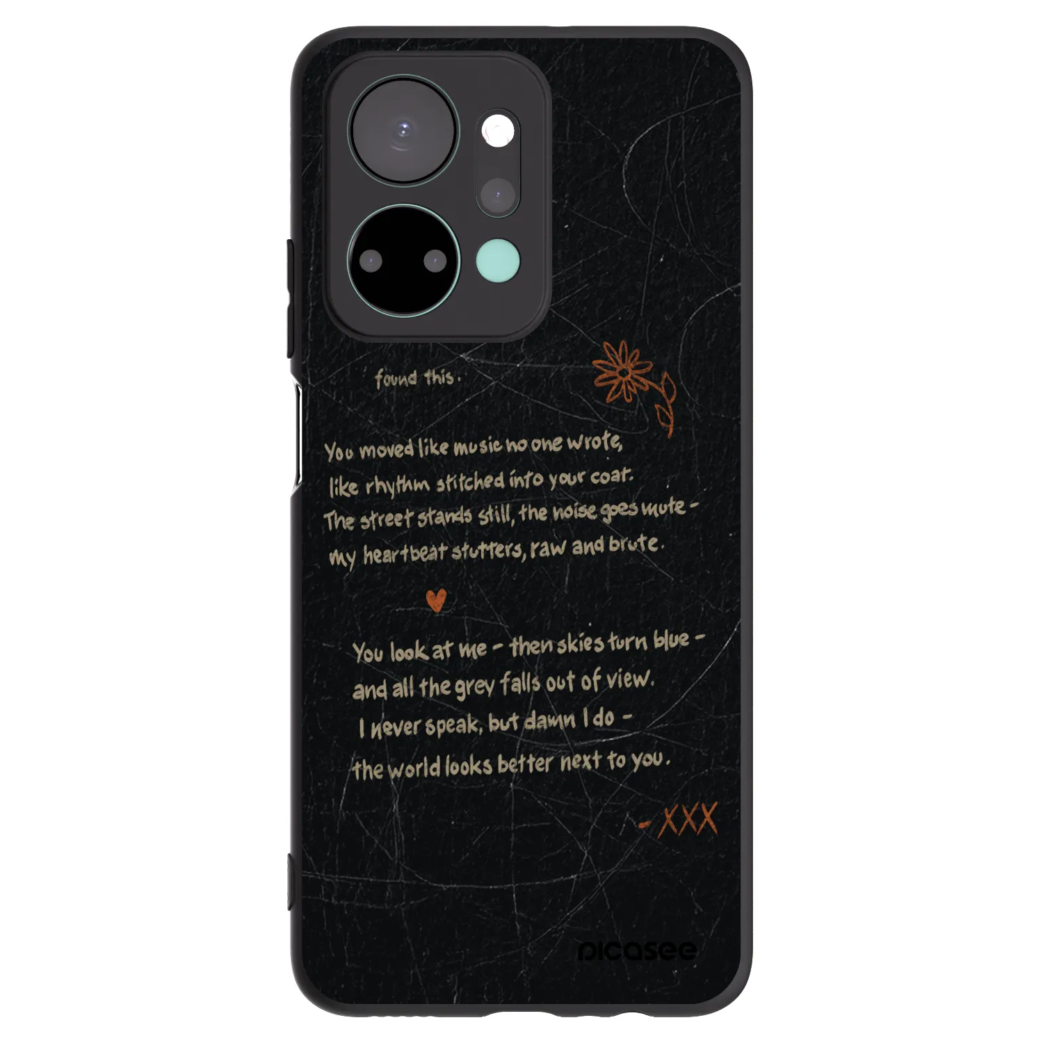 Picasee Honor X7a Hülle - Schwarzes Silikon - POET