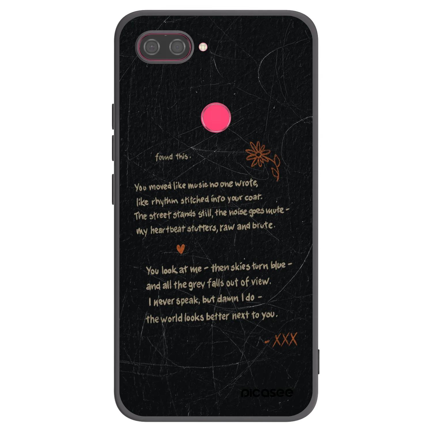 Picasee Xiaomi Mi 8 Lite Hülle - Schwarzes Silikon - POET