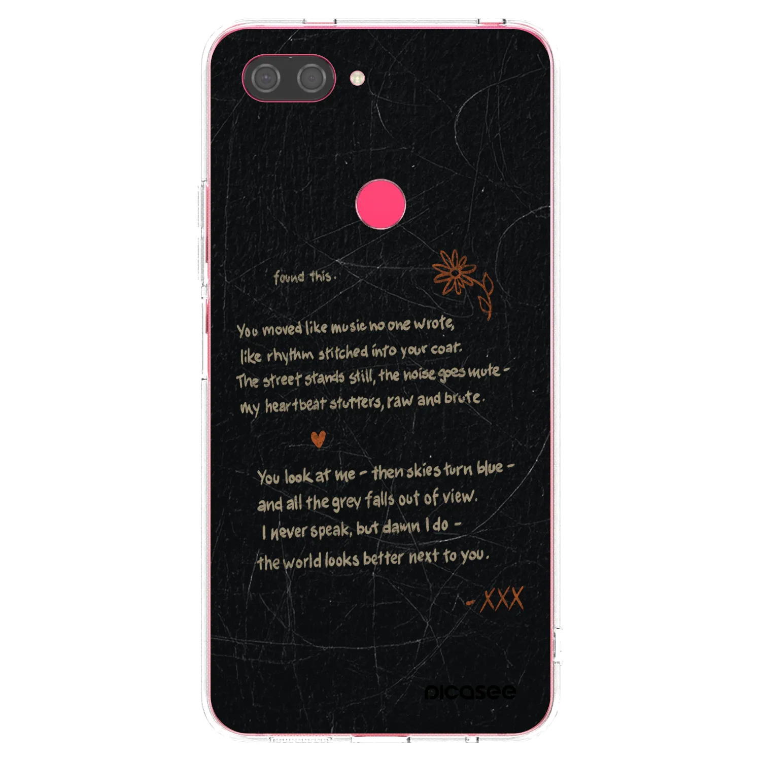 Picasee Xiaomi Mi 8 Lite Hülle - Transparentes Silikon - POET