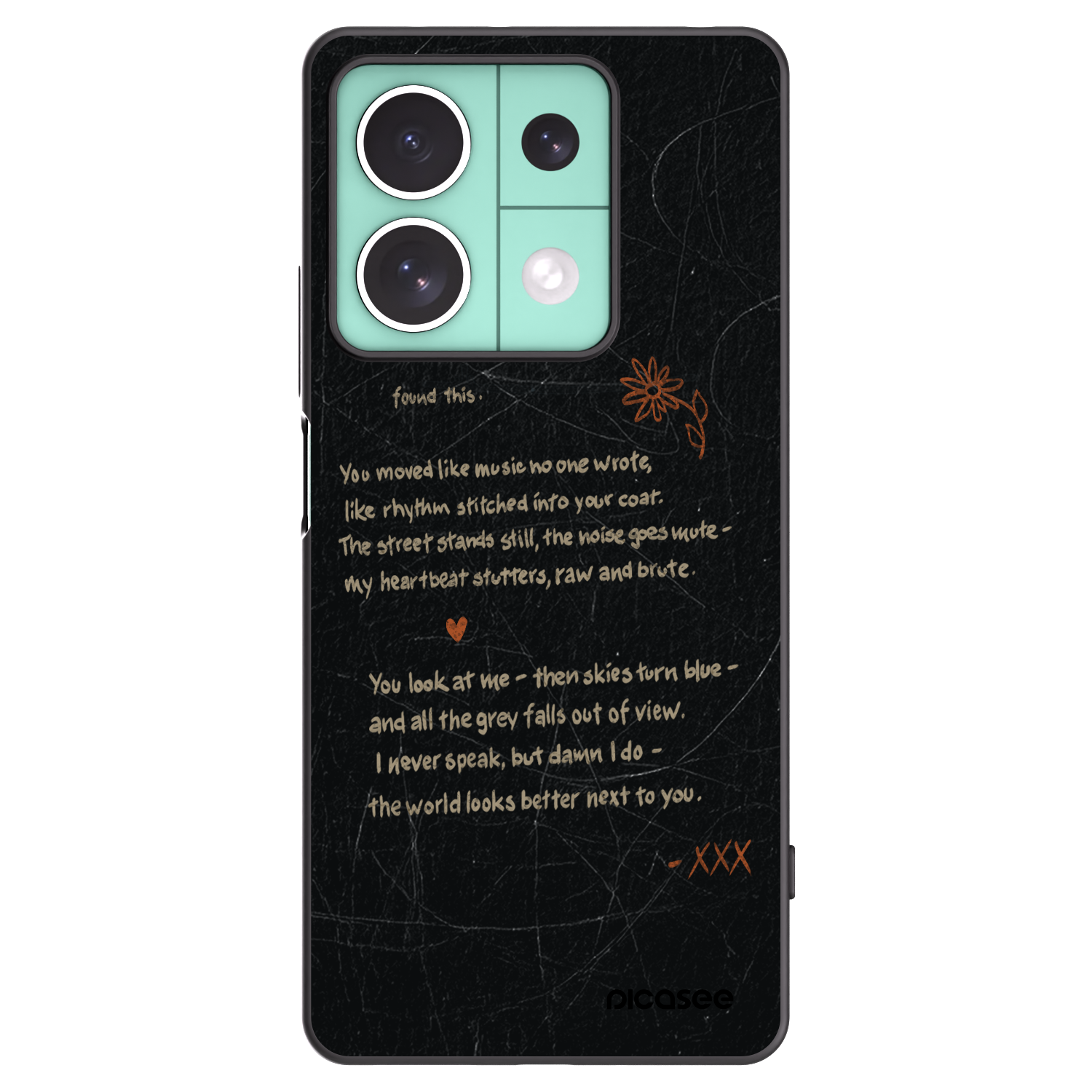 Picasee Xiaomi Redmi Note 13 5G Hülle - Schwarzes Silikon - POET