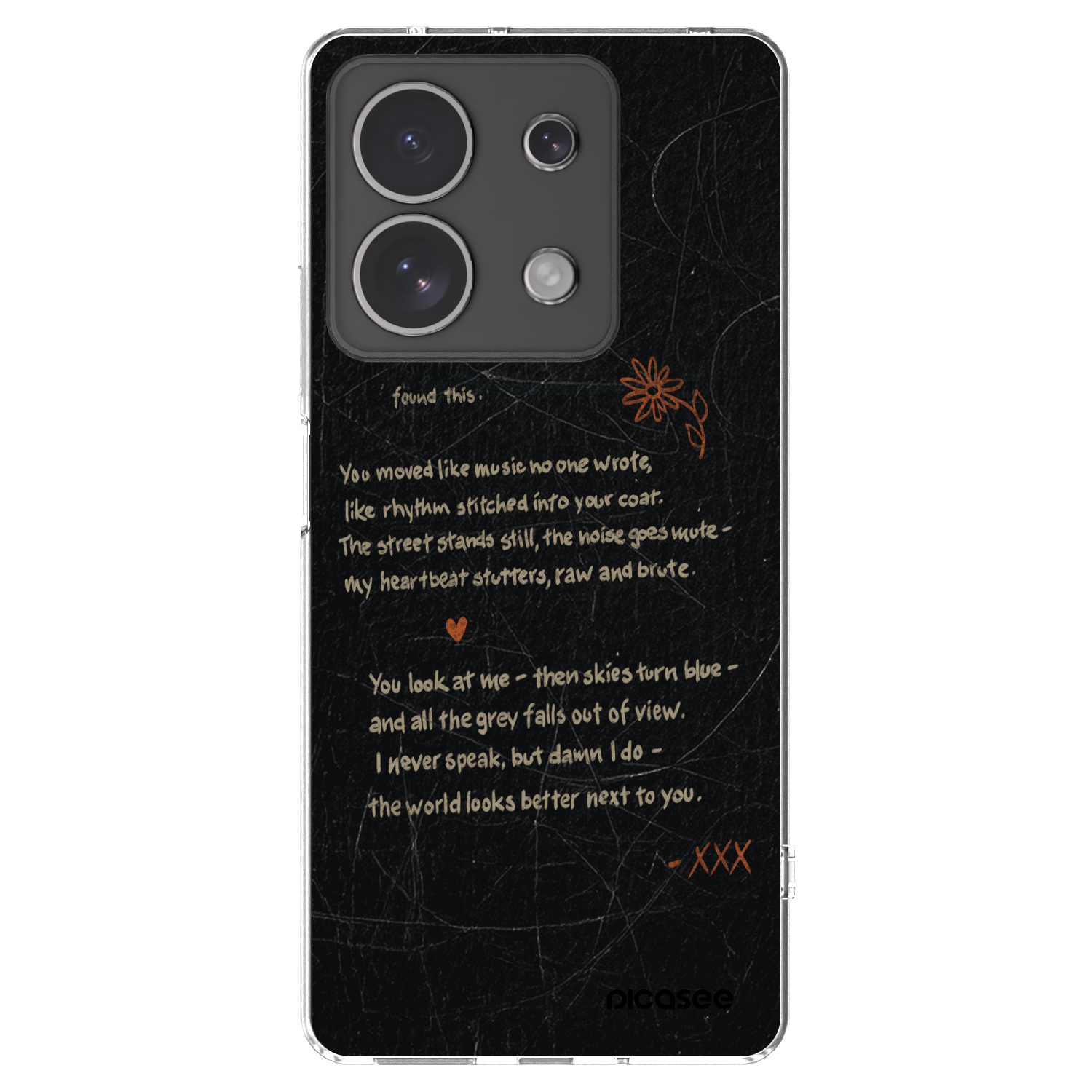 Picasee Xiaomi Redmi Note 13 4G Hülle - Transparentes Silikon - POET