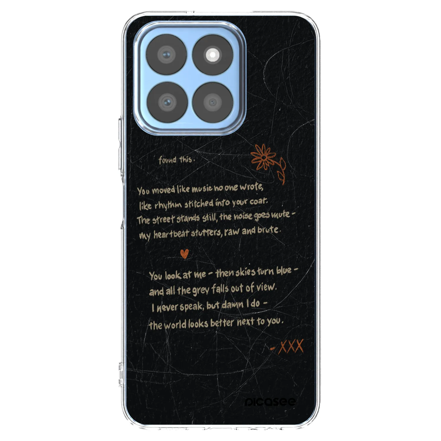 Picasee Honor X8b Hülle - Transparentes Silikon - POET