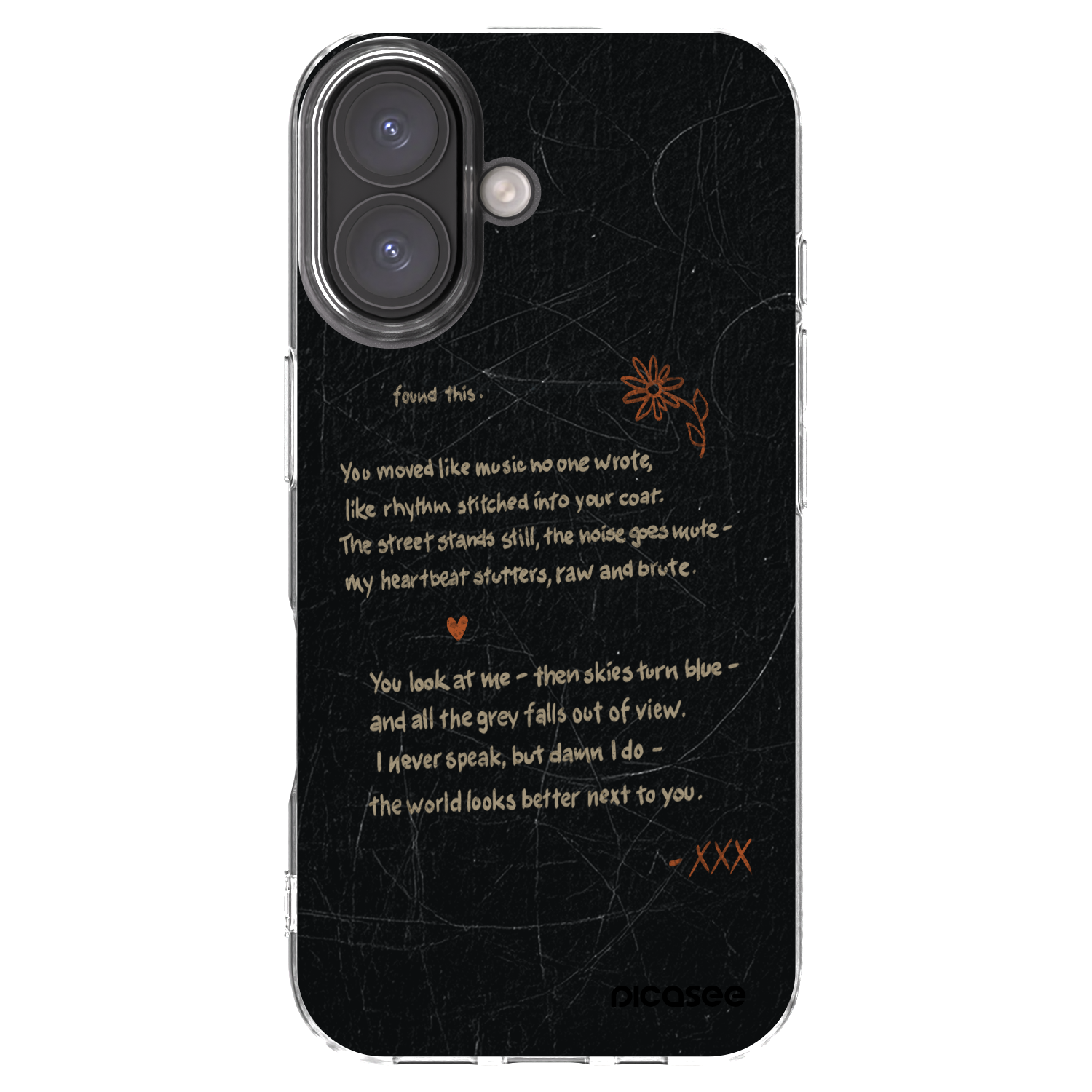 Picasee Apple iPhone 16 Hülle - Transparentes Silikon - POET