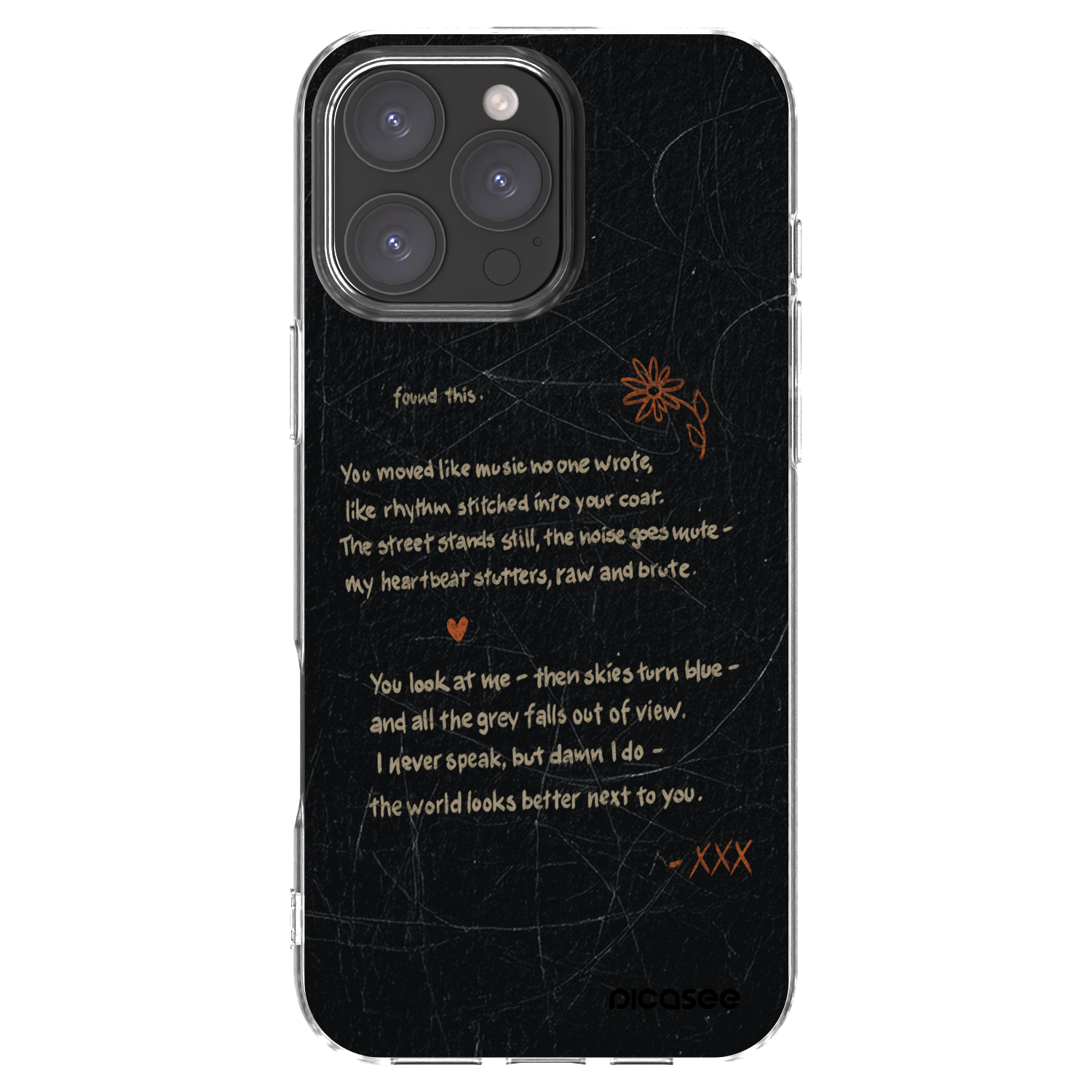 Picasee Apple iPhone 16 Pro Max Hülle - Transparentes Silikon - POET
