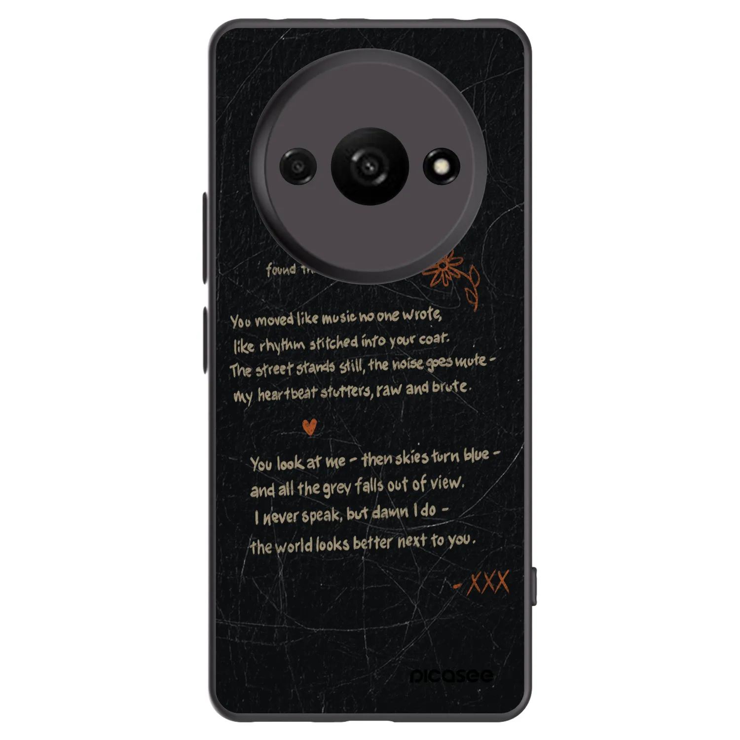 Picasee Xiaomi Redmi A3 Hülle - Schwarzes Silikon - POET