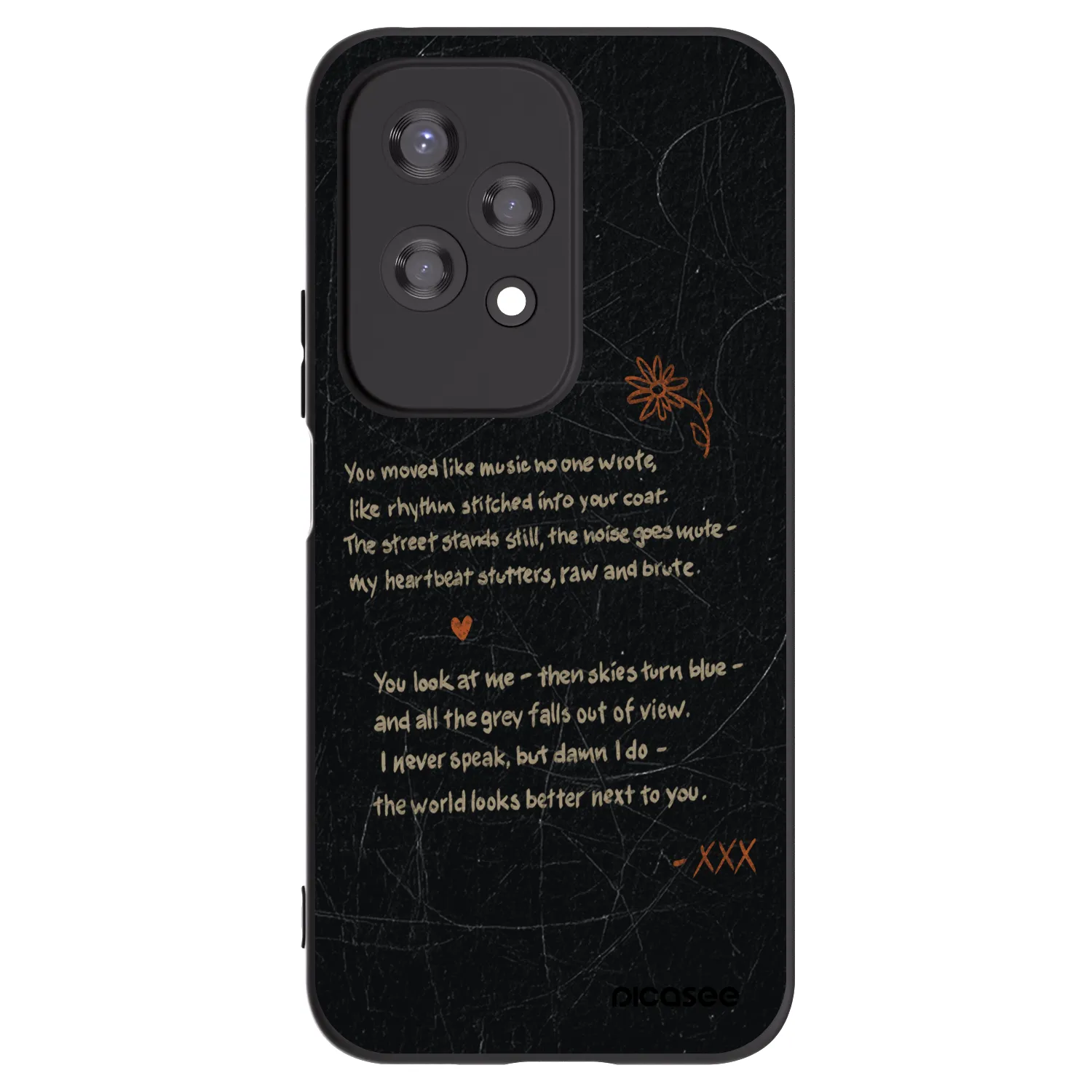 Picasee Honor 200 Lite Hülle - Schwarzes Silikon - POET