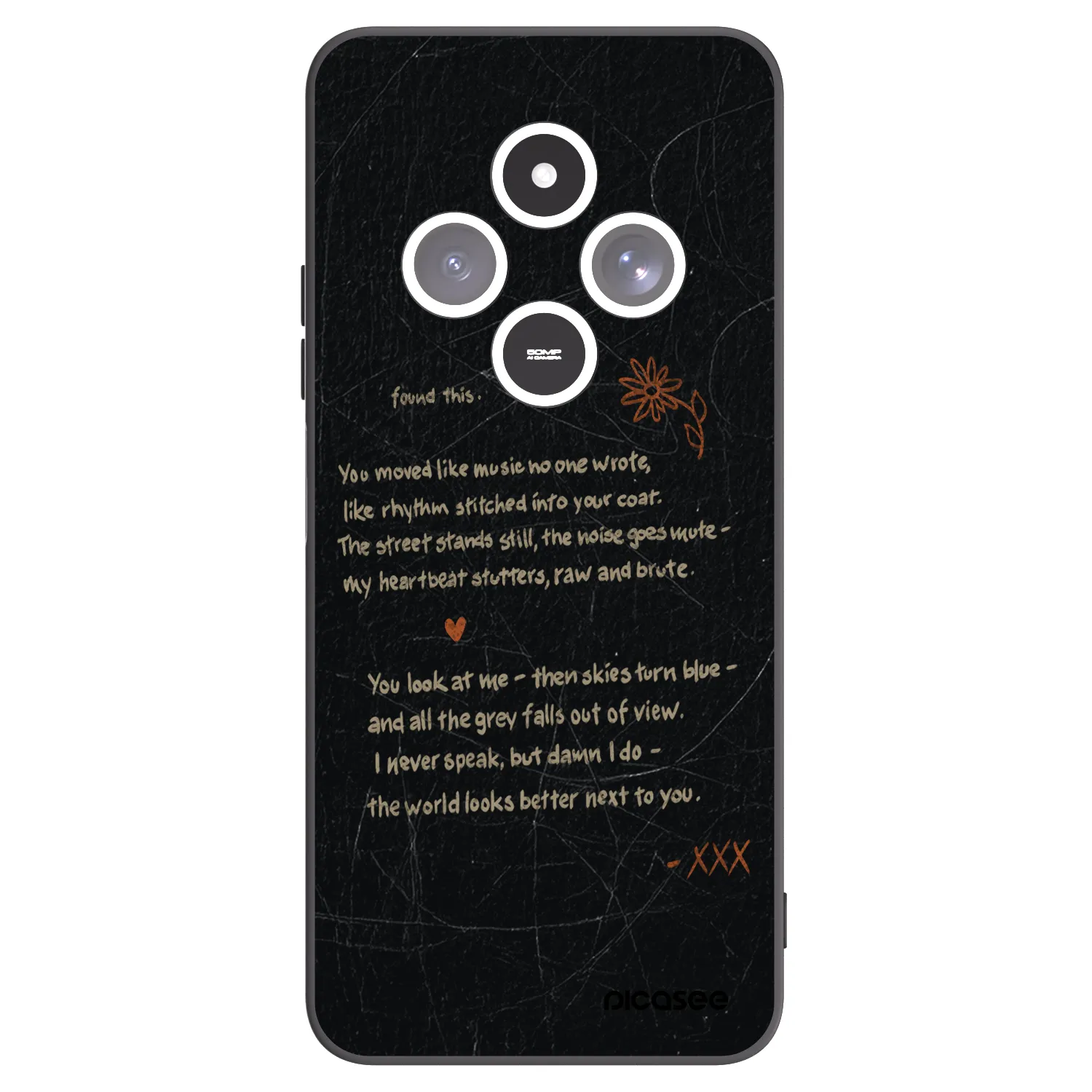 Picasee Xiaomi Redmi 14C Hülle - Schwarzes Silikon - POET