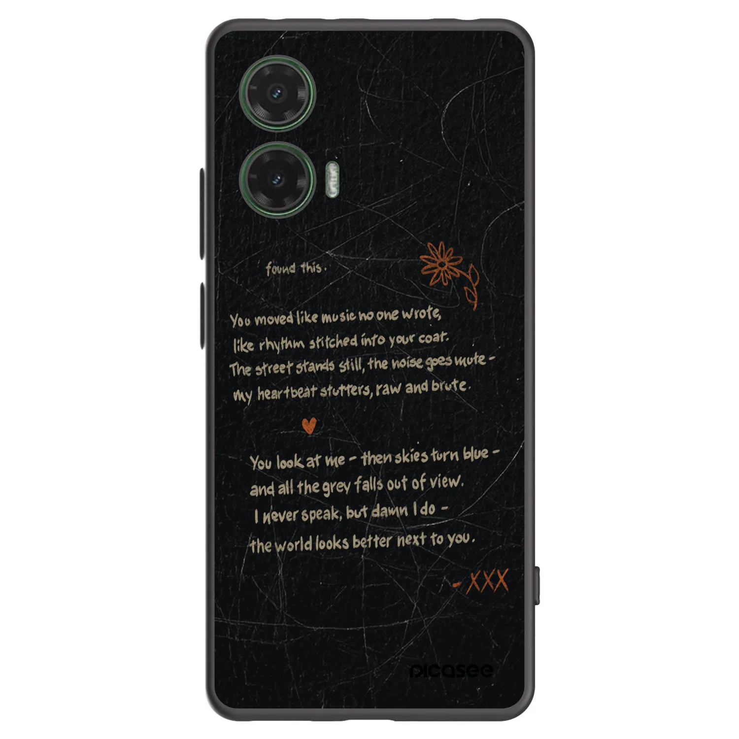 Picasee Motorola Moto G35 5G Hülle - Schwarzes Silikon - POET