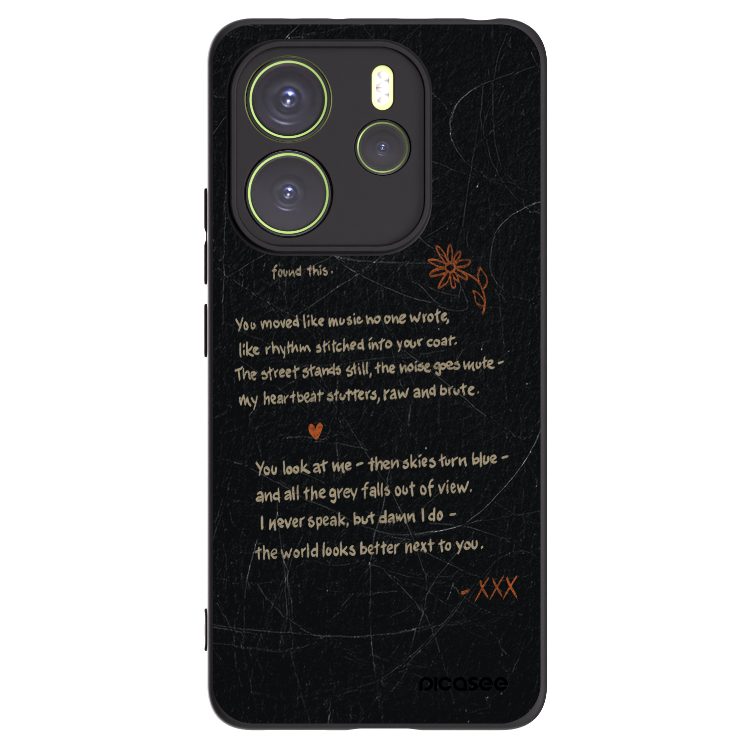 Picasee Xiaomi Redmi Note 14 4G Hülle - Schwarzes Silikon - POET