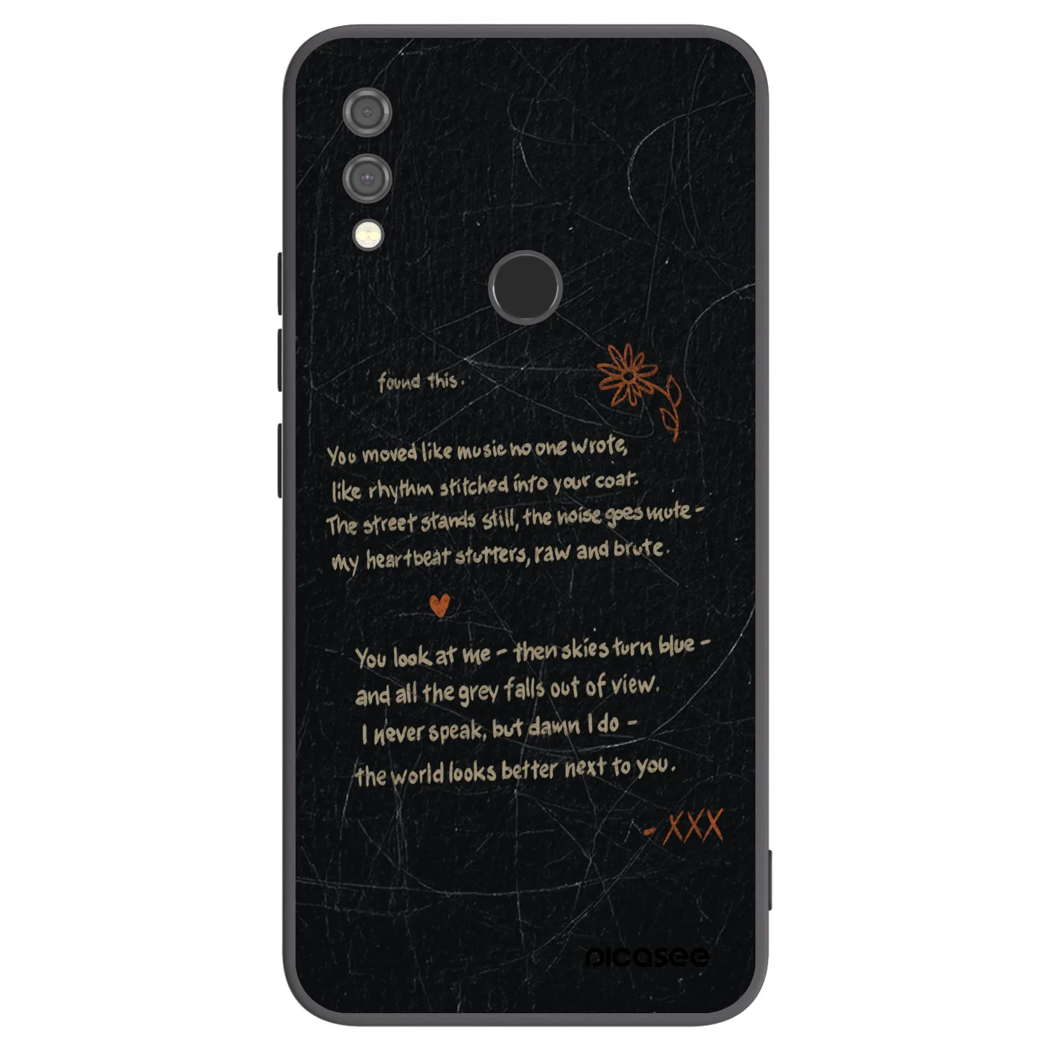 Picasee Xiaomi Redmi Note 7 Hülle - Schwarzes Silikon - POET