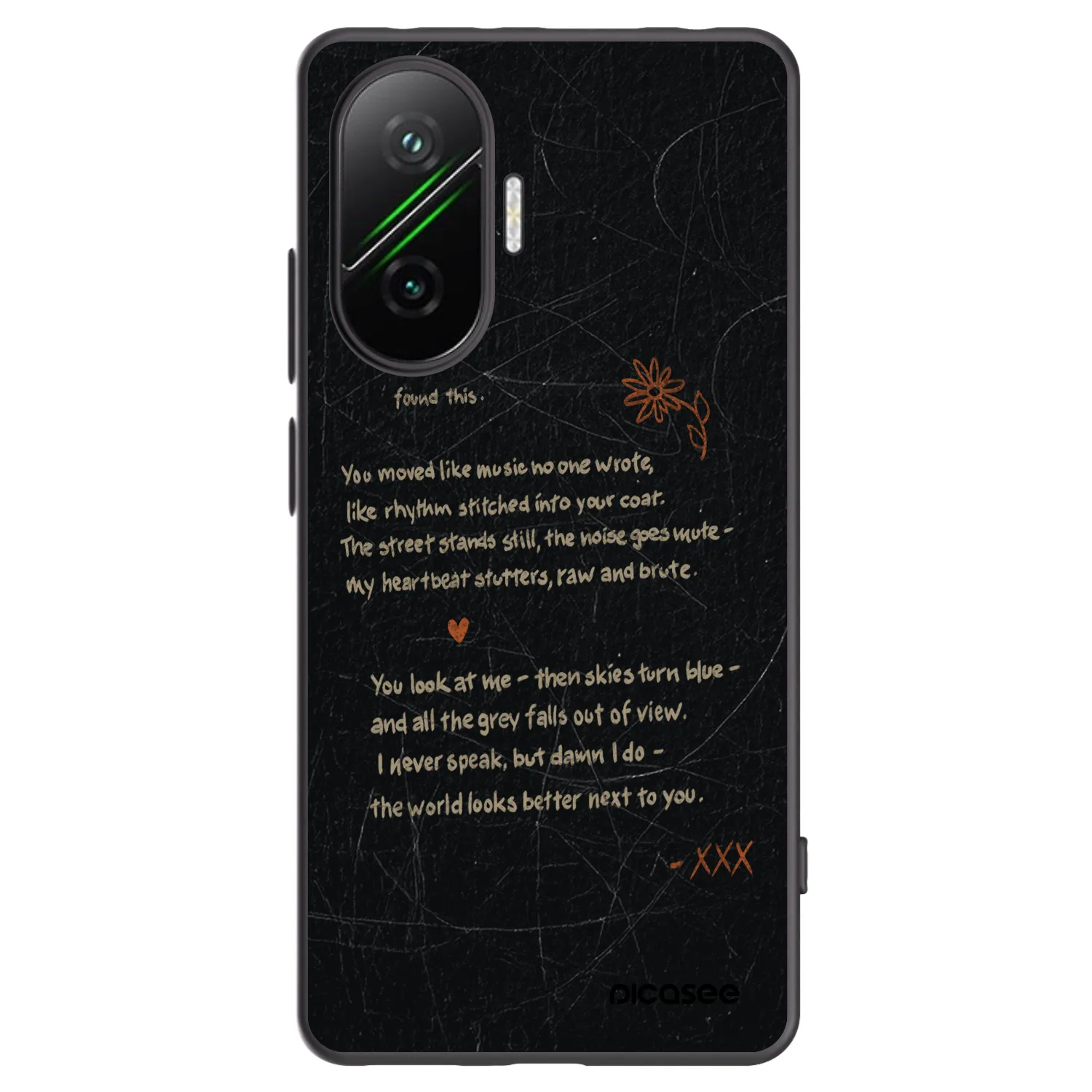 Picasee Xiaomi Poco F7 5G Hülle - Schwarzes Silikon - POET