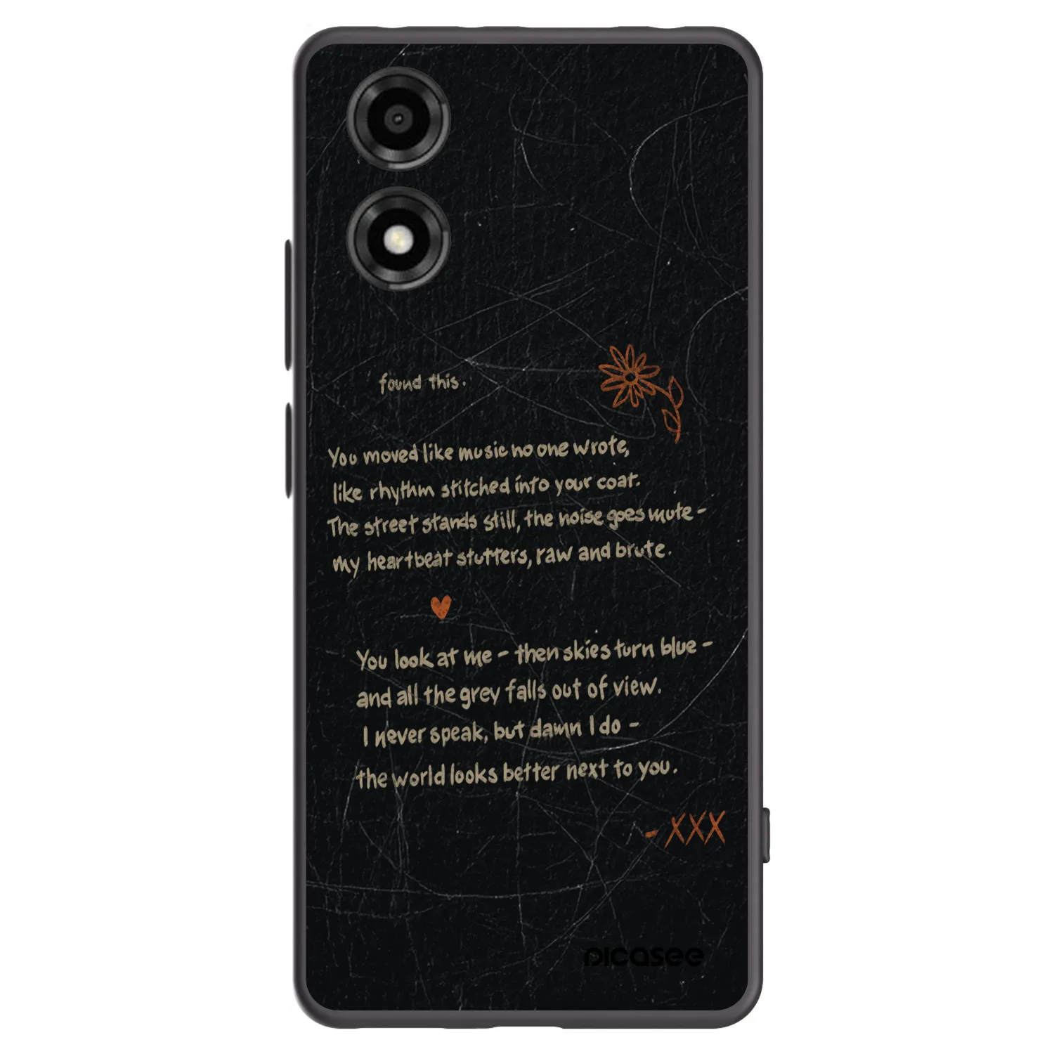 Picasee Motorola Moto E14 Hülle - Schwarzes Silikon - POET