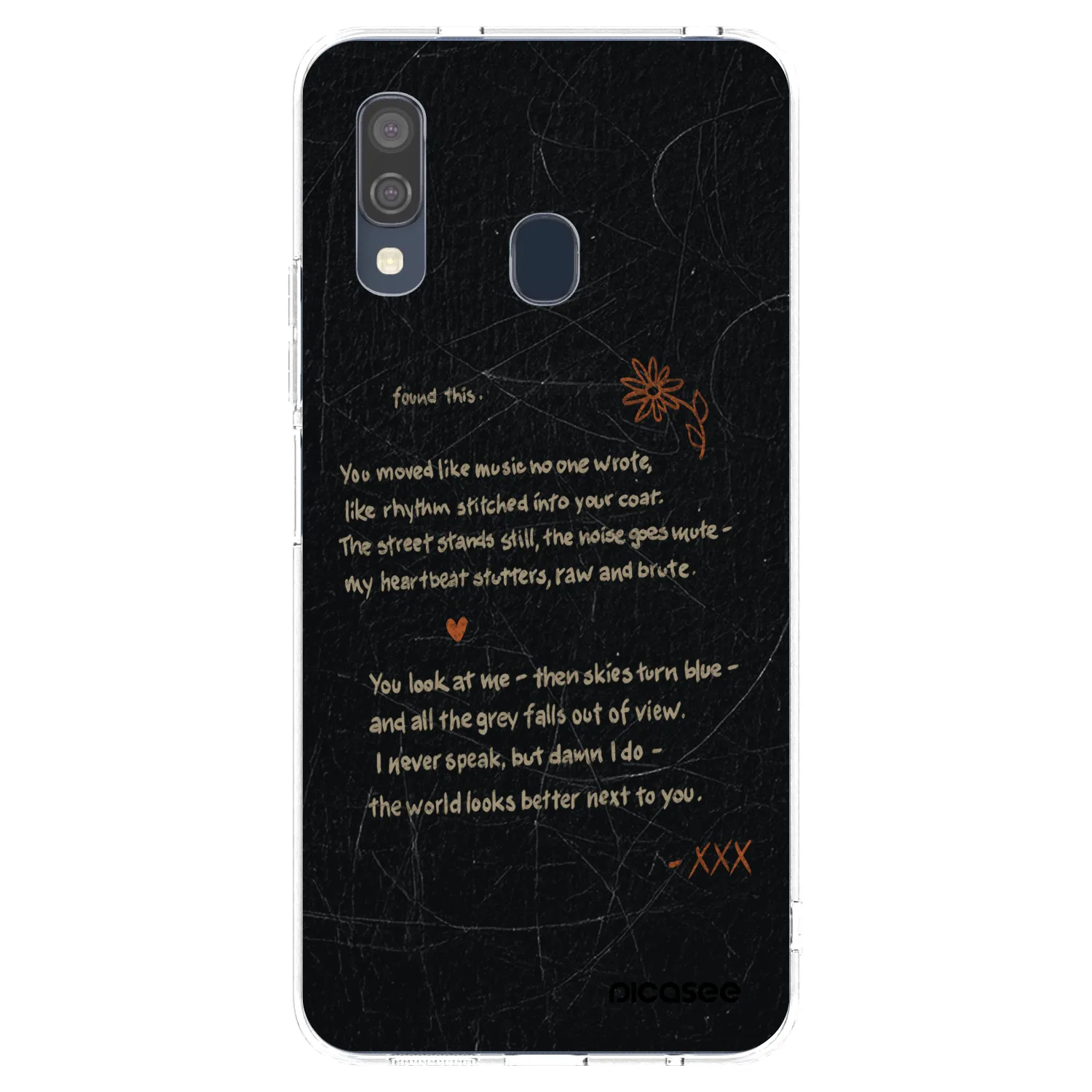 Picasee Samsung Galaxy A40 A405F Hülle - Transparentes Silikon - POET