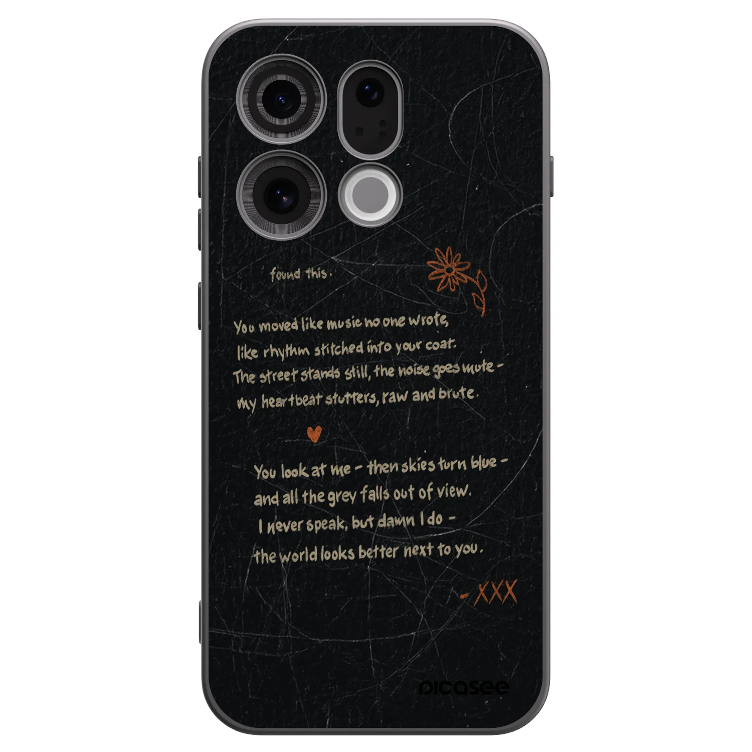 Picasee OPPO Find X9 Hülle - Schwarzes Silikon - POET