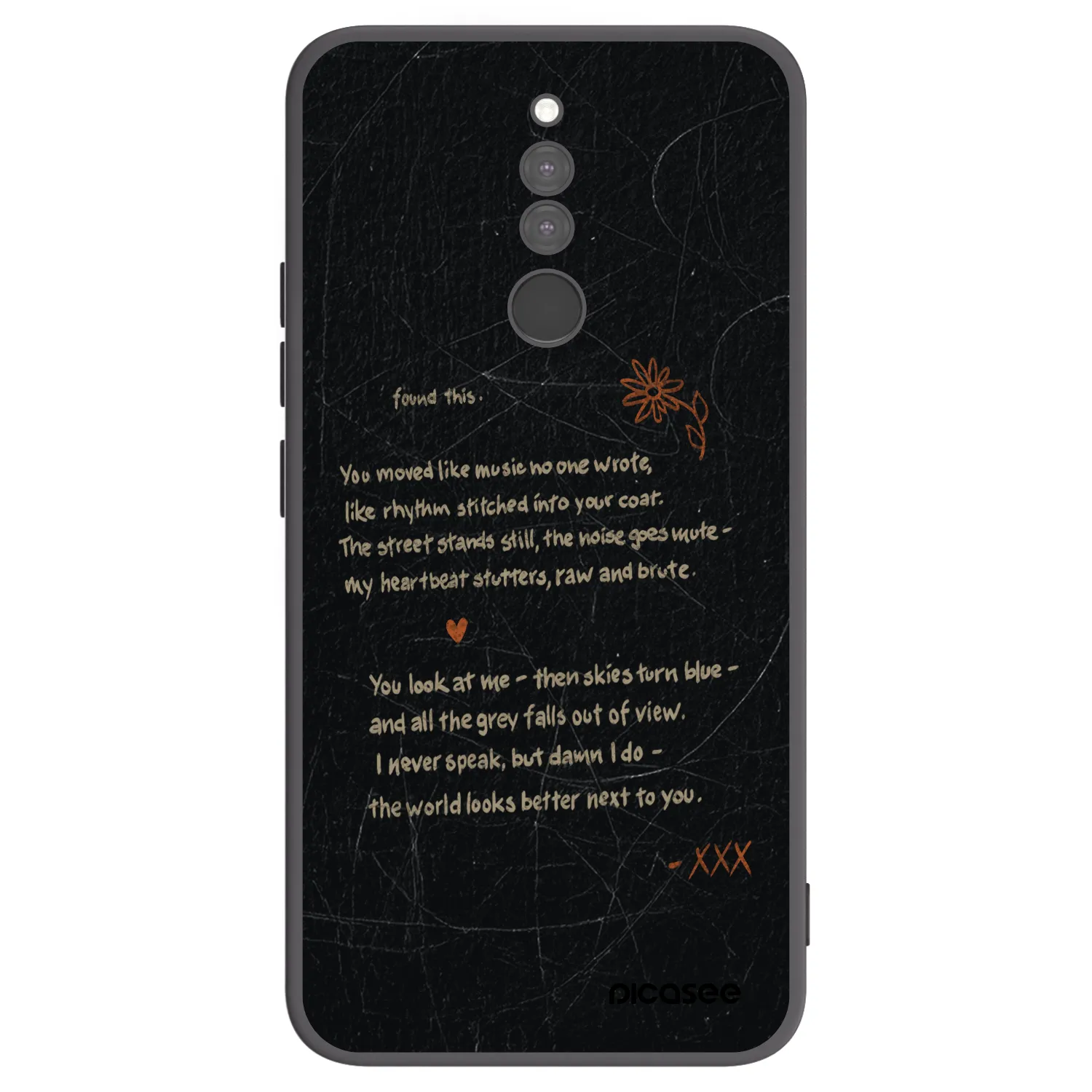 Picasee Xiaomi Redmi 8 Hülle - Schwarzes Silikon - POET