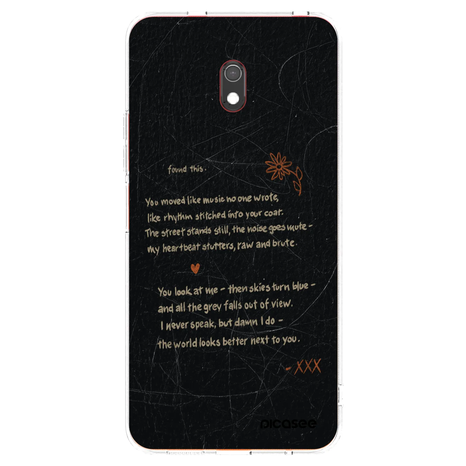 Picasee Xiaomi Redmi 8A Hülle - Transparentes Silikon - POET