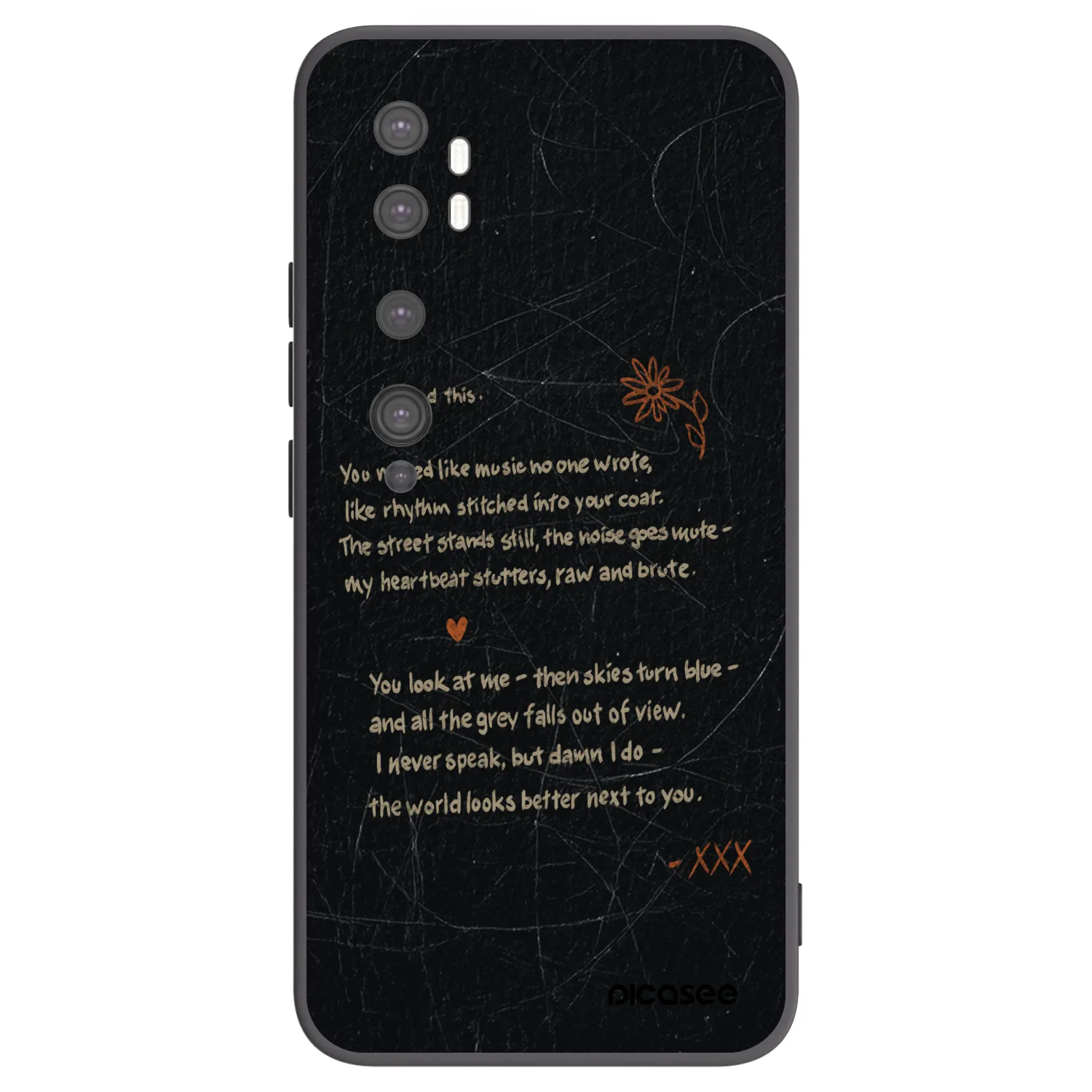 Picasee Xiaomi Mi Note 10 (Pro) Hülle - Schwarzes Silikon - POET