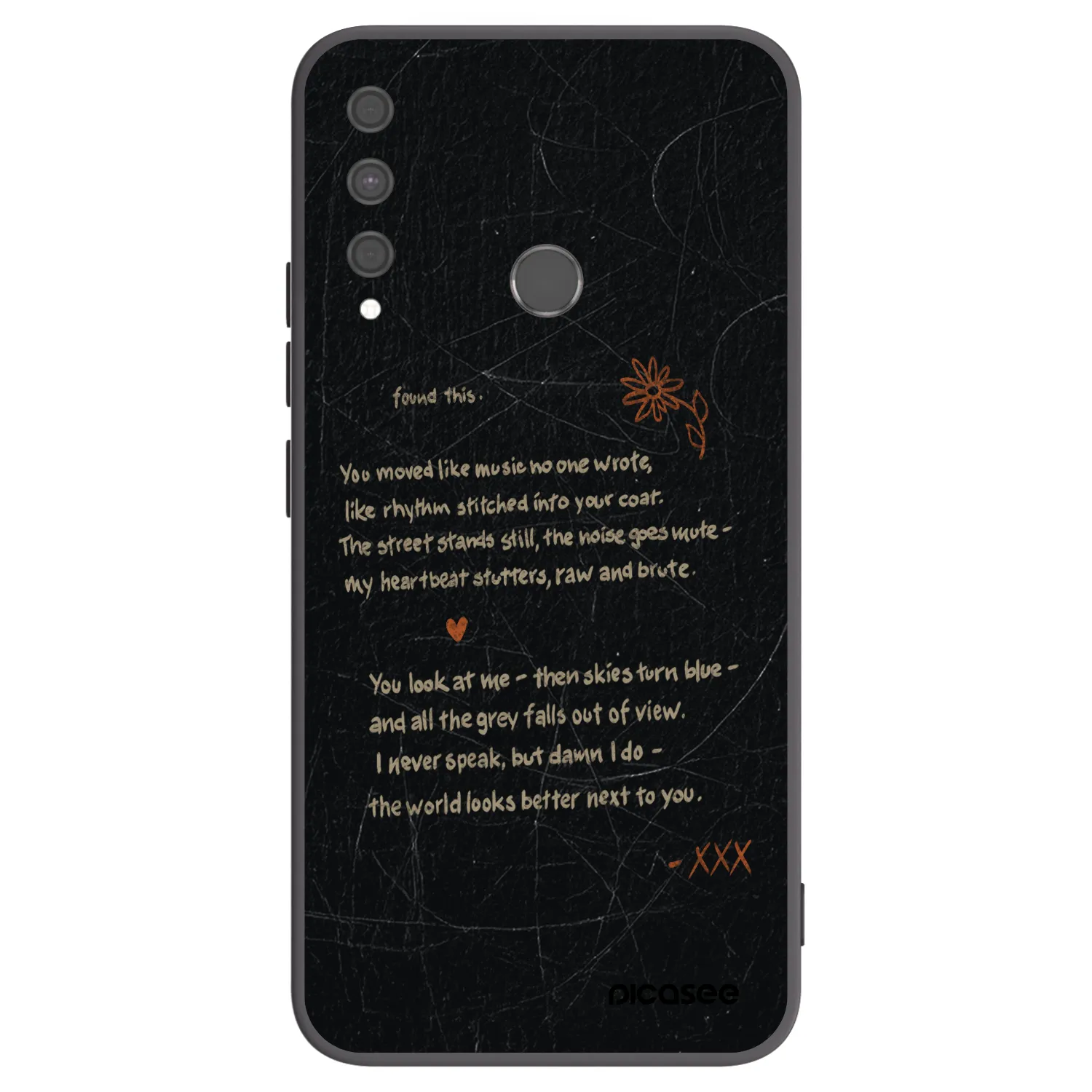 Picasee Huawei P40 Lite E Hülle - Schwarzes Silikon - POET