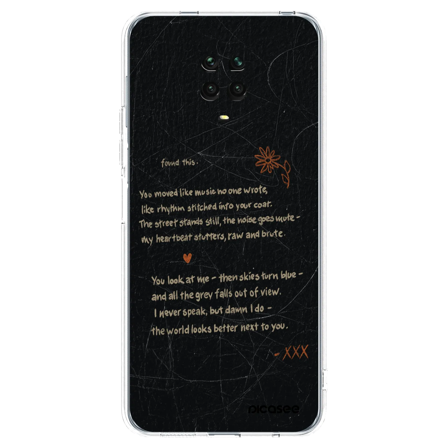 Picasee Xiaomi Redmi Note 9 Pro Hülle - Transparentes Silikon - POET