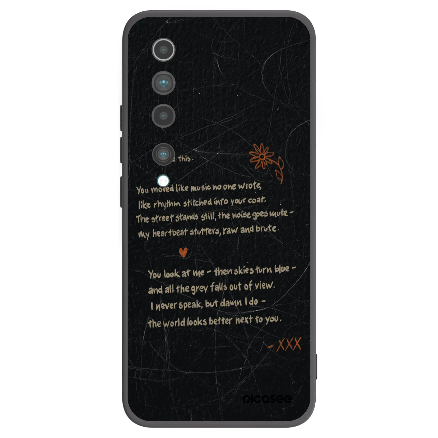 Picasee Xiaomi Mi 10 Hülle - Schwarzes Silikon - POET