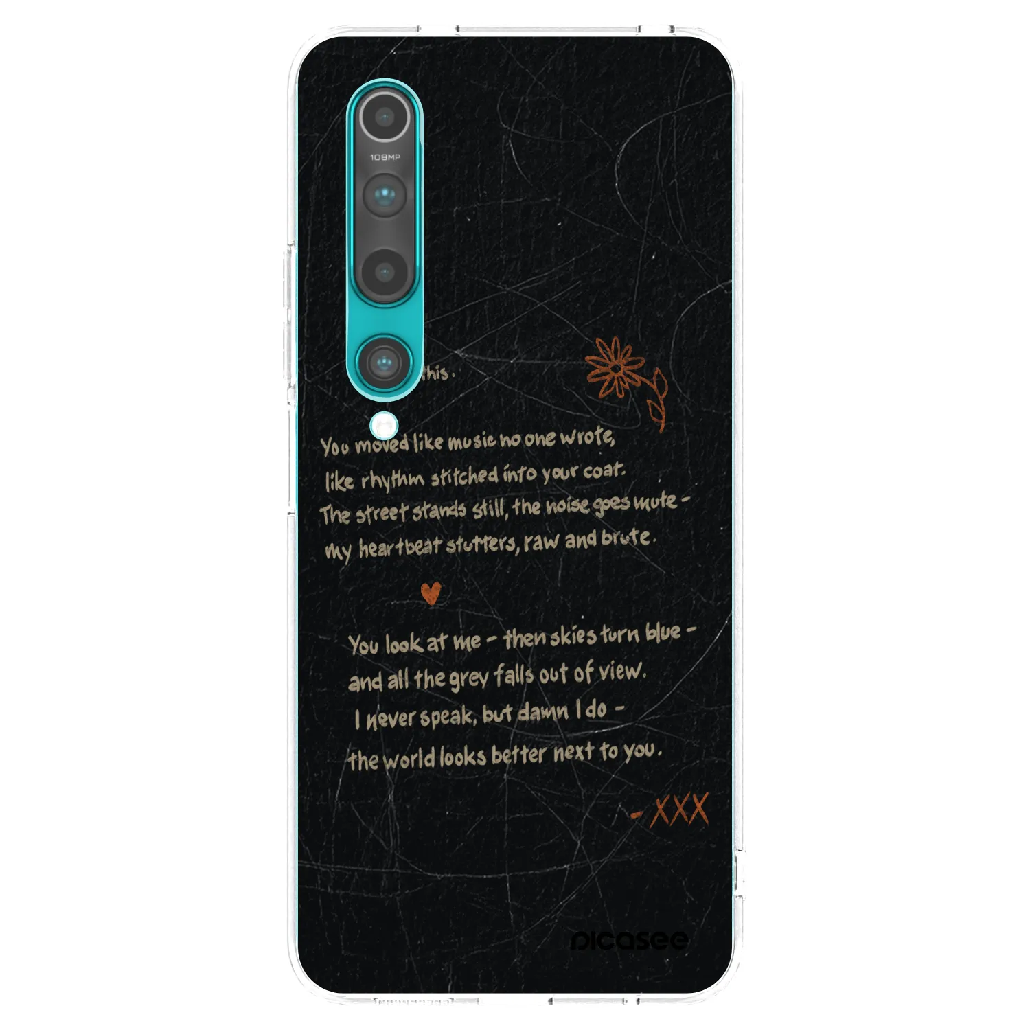 Picasee Xiaomi Mi 10 Hülle - Transparentes Silikon - POET