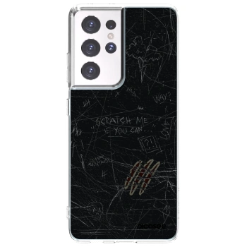 Picasee Samsung Galaxy S21 Ultra 5G G998B Hülle - Transparentes Silikon - SCRATCH