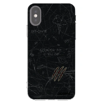 Picasee Apple iPhone X/XS Hülle - Transparentes Silikon - SCRATCH