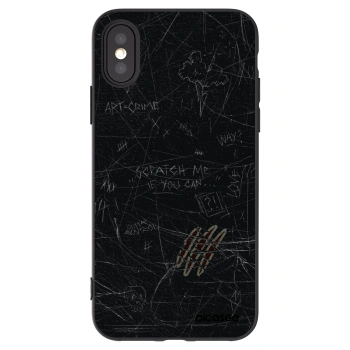 Picasee Apple iPhone X/XS Hülle - Schwarzes Silikon - SCRATCH