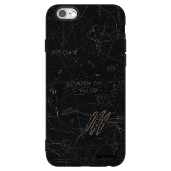 Picasee Apple iPhone 6/6S Hülle - Schwarzes Silikon - SCRATCH