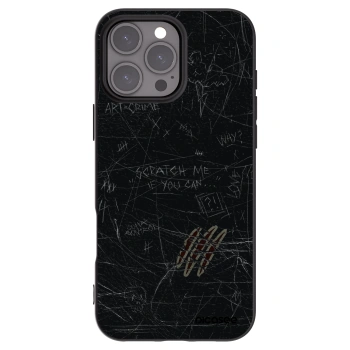 Picasee Apple iPhone 16 Pro Max Hülle - Schwarzes Silikon - SCRATCH