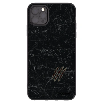 Picasee Apple iPhone 11 Pro Max Hülle - Schwarzes Silikon - SCRATCH
