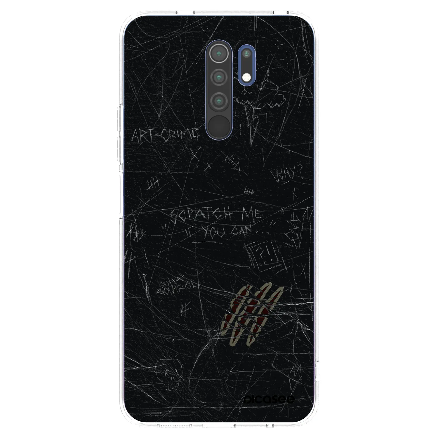 Picasee Xiaomi Redmi 9 Hülle - Transparentes Silikon - SCRATCH