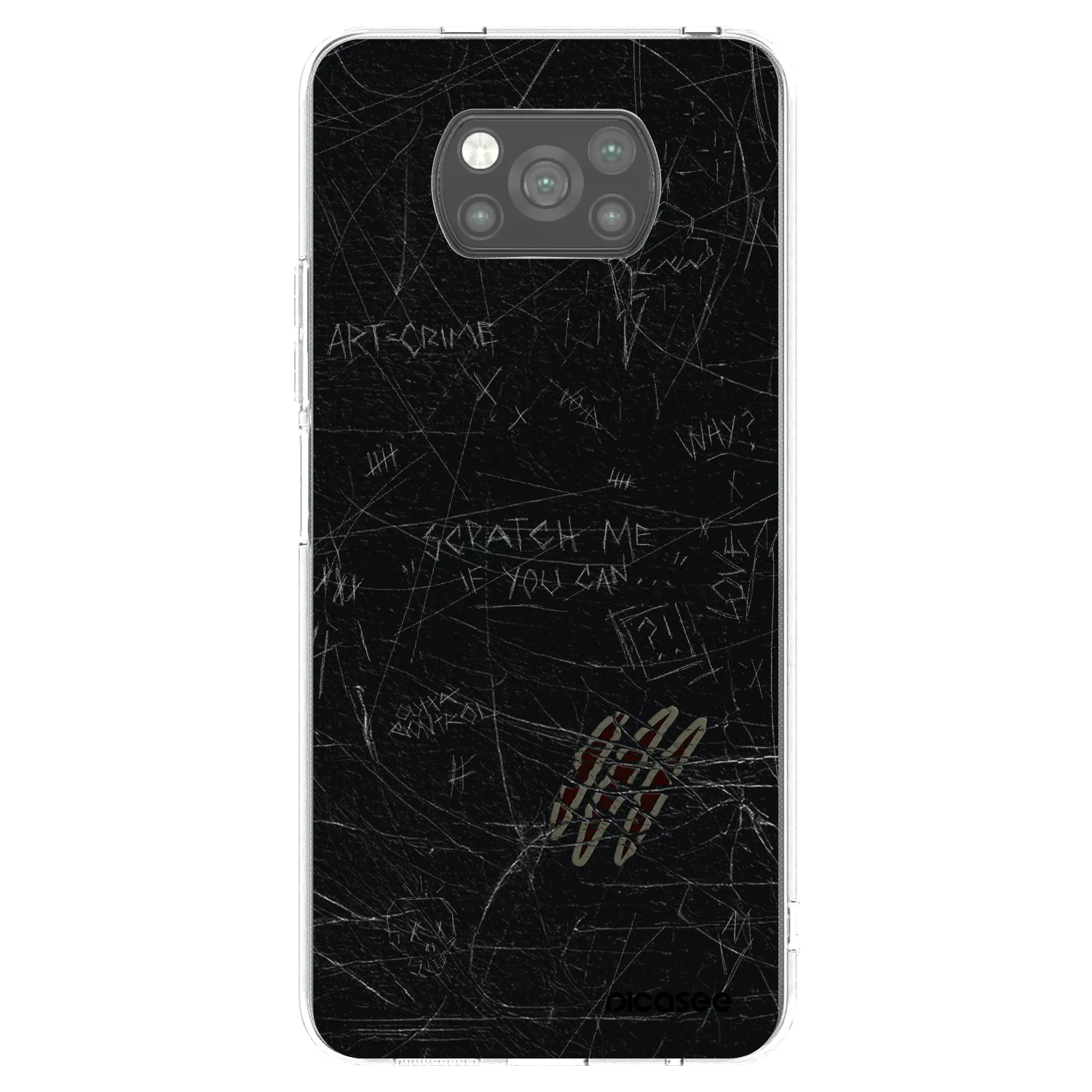 Picasee Xiaomi Poco X3 Hülle - Schwarzes Silikon - SCRATCH