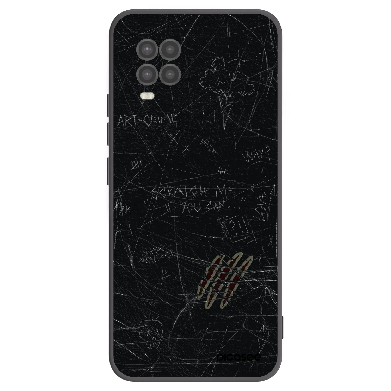 Picasee Xiaomi Mi 10 Lite Hülle - Schwarzes Silikon - SCRATCH