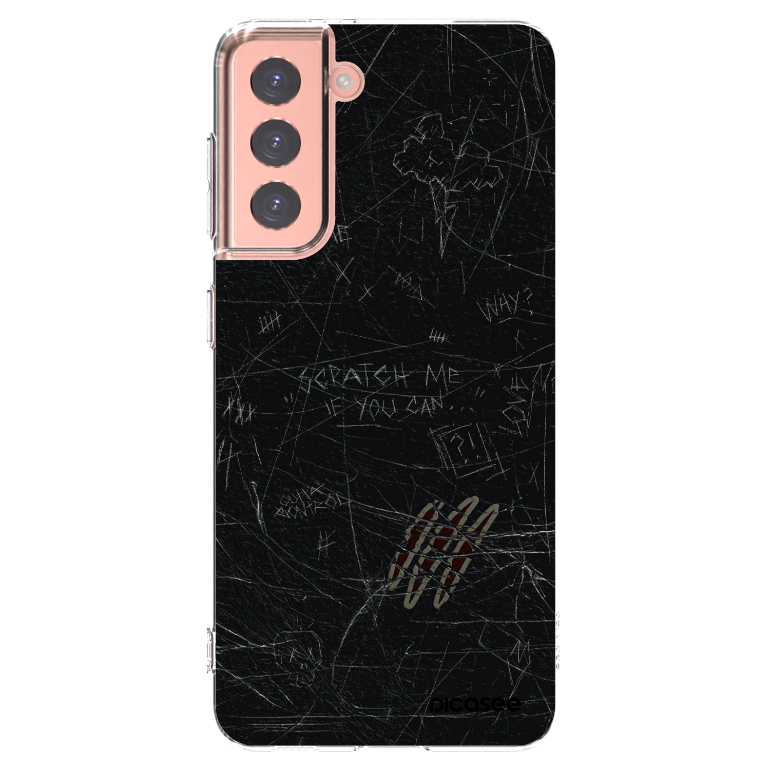 Picasee Samsung Galaxy S21 5G G991B Hülle - Transparentes Silikon - SCRATCH