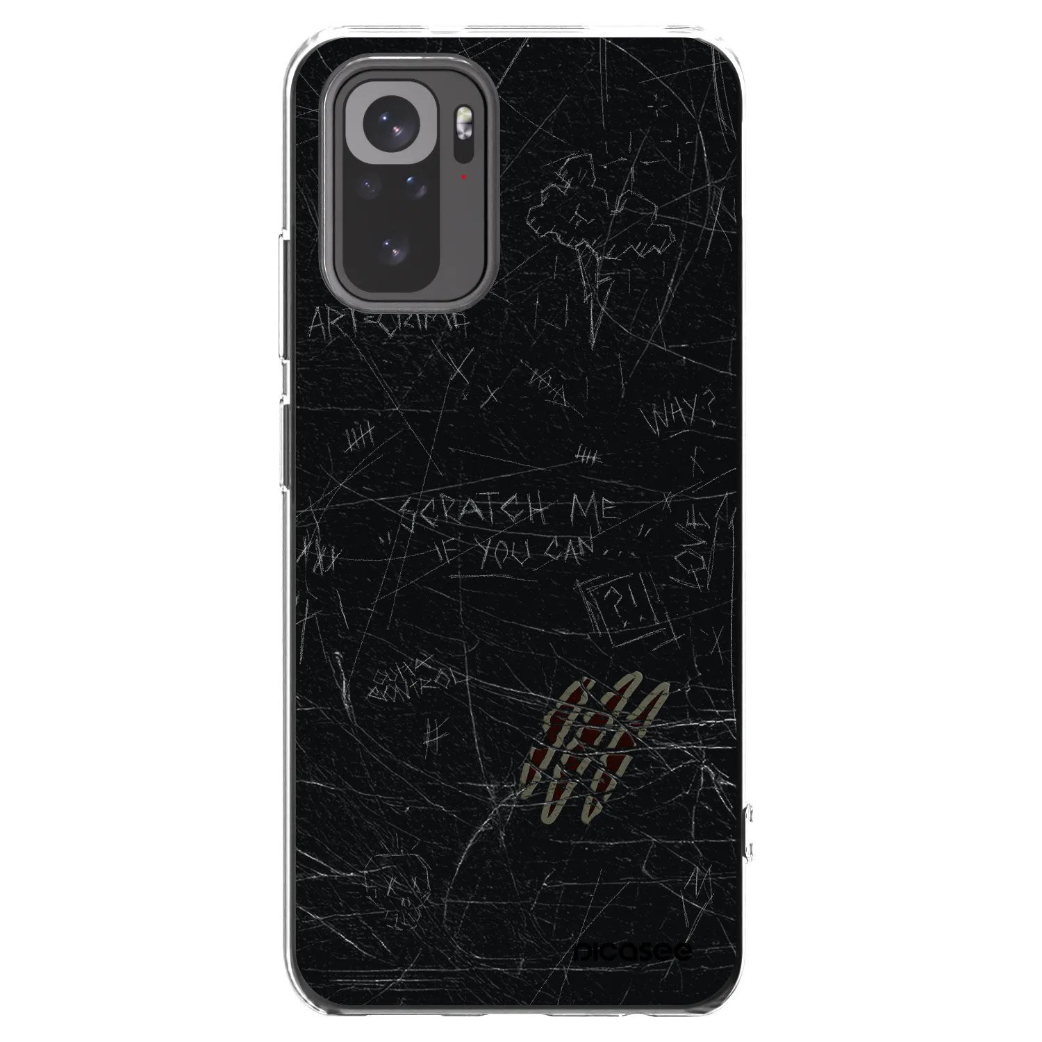 Picasee Xiaomi Redmi Note 10 Hülle - Transparentes Silikon - SCRATCH