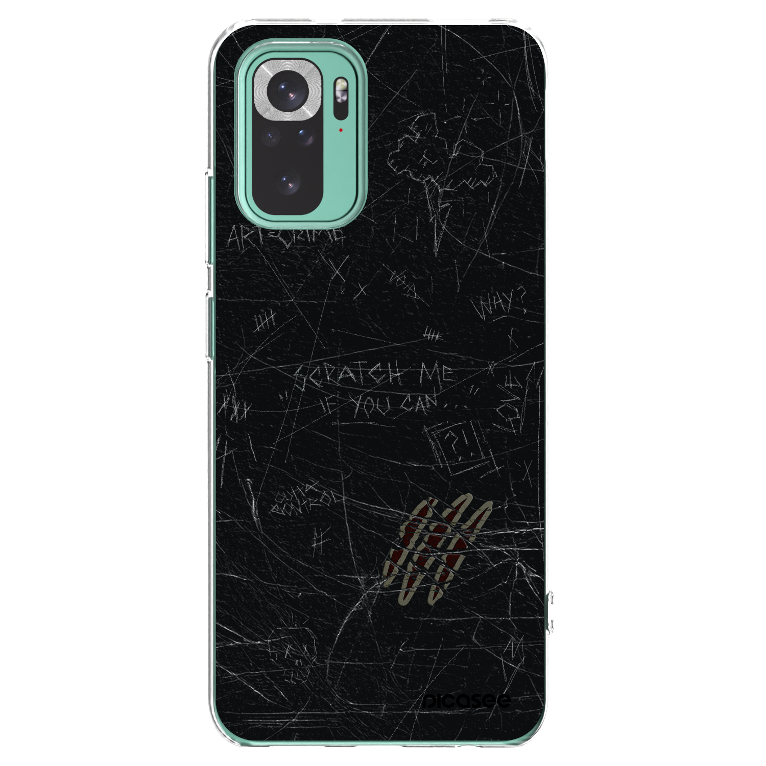 Picasee Xiaomi Redmi Note 10 Pro Hülle - Transparentes Silikon - SCRATCH