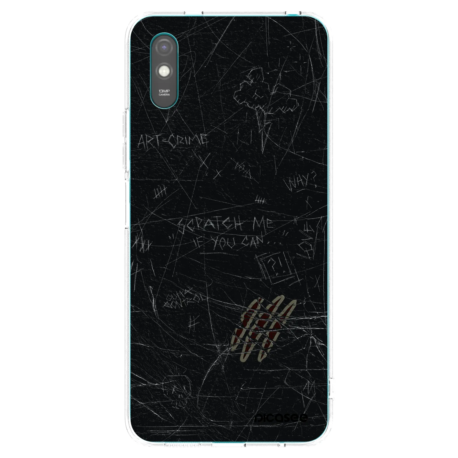 Picasee Xiaomi Redmi 9AT Hülle - Transparentes Silikon - SCRATCH