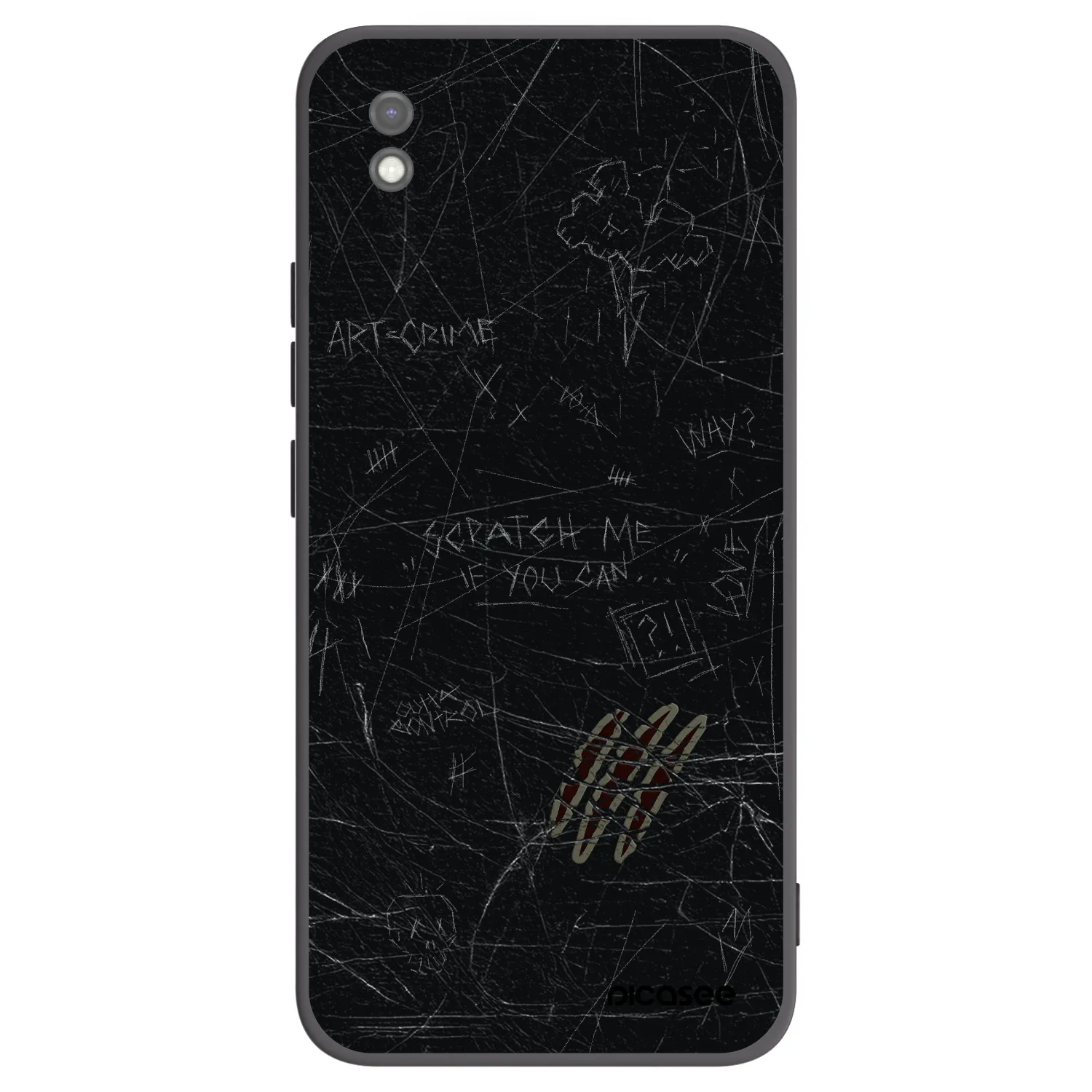 Picasee Xiaomi Redmi 9AT Hülle - Schwarzes Silikon - SCRATCH