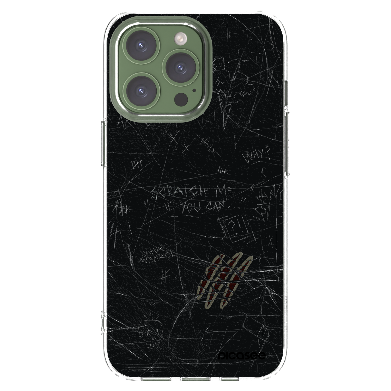 Picasee Apple iPhone 13 Pro Hülle - Transparentes Silikon - SCRATCH