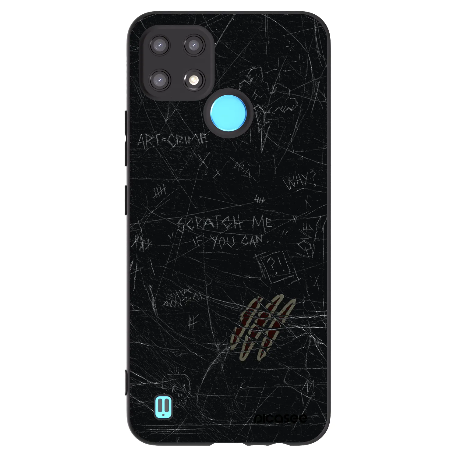 Picasee Realme C21 Hülle - Schwarzes Silikon - SCRATCH