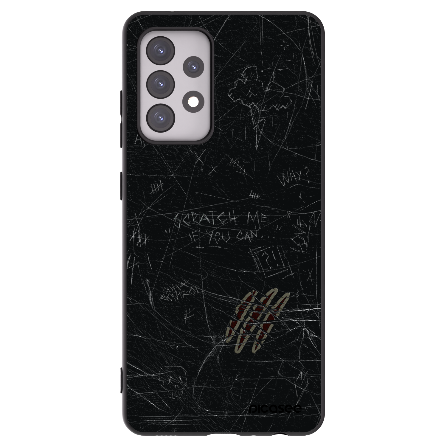 Picasee Samsung Galaxy A52s 5G A528B Hülle - Schwarzes Silikon - SCRATCH