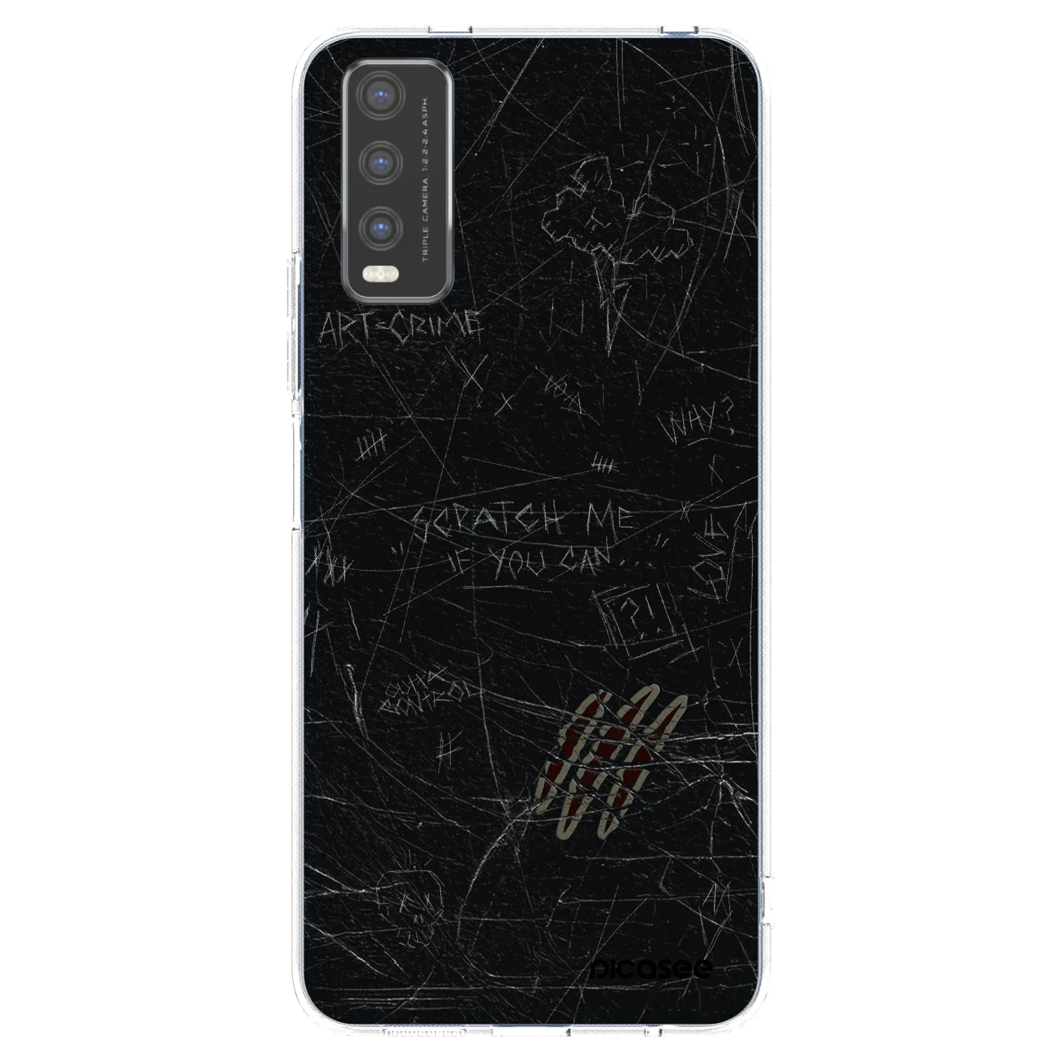 Picasee Vivo Y20s Hülle - Transparentes Silikon - SCRATCH